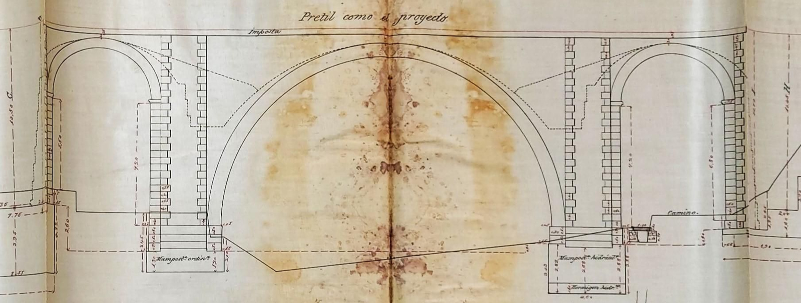 Plano del Puente de Gérgal