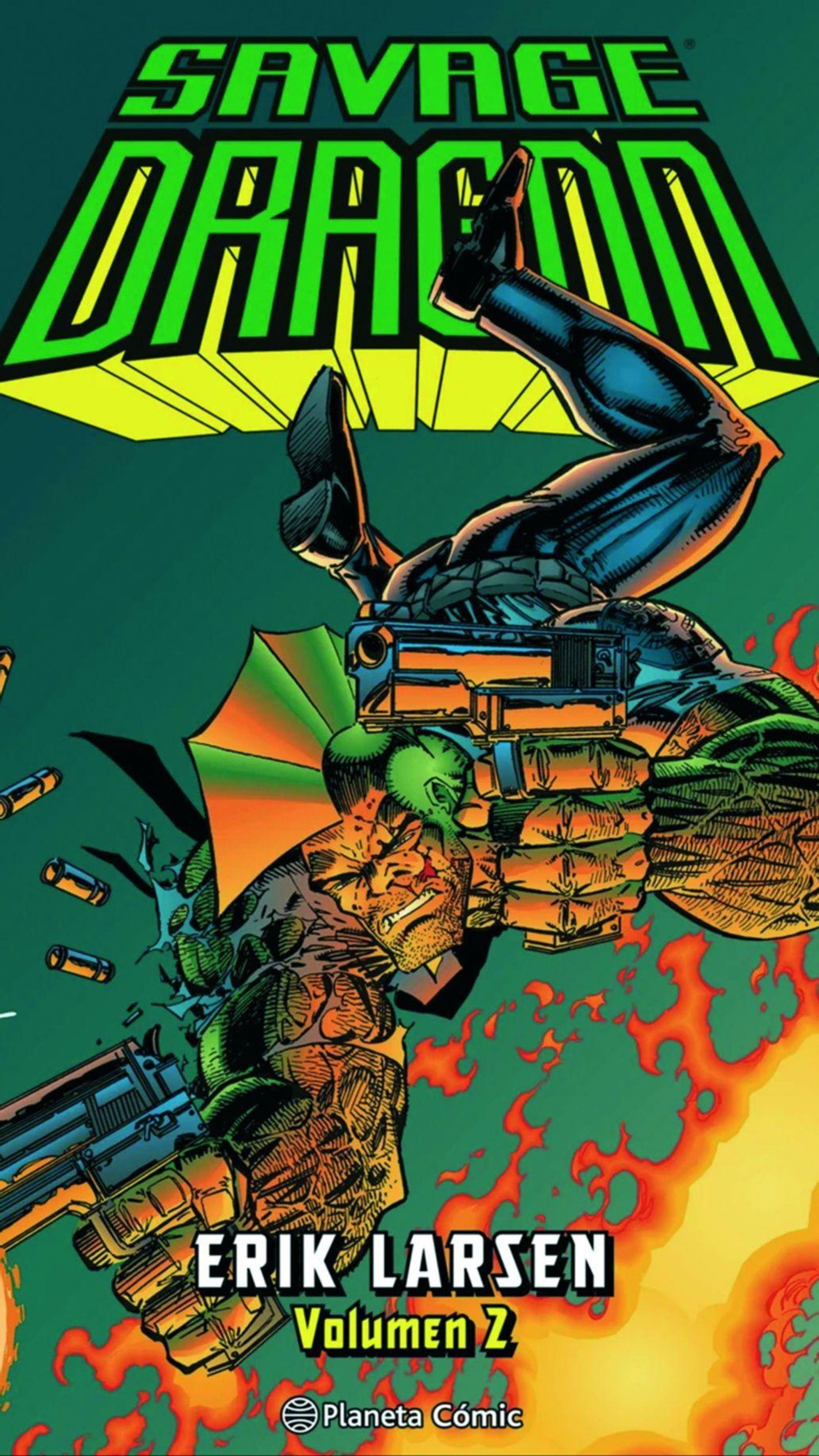 Savage Dragon es un ser de piel verde con una cresta en la cabeza, grandes músculos, gran fuerza y capacidad regenerativa.