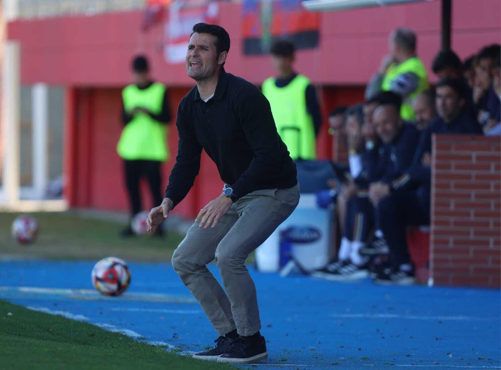 Lolo Escobar, durante el Algeciras - Castilla.