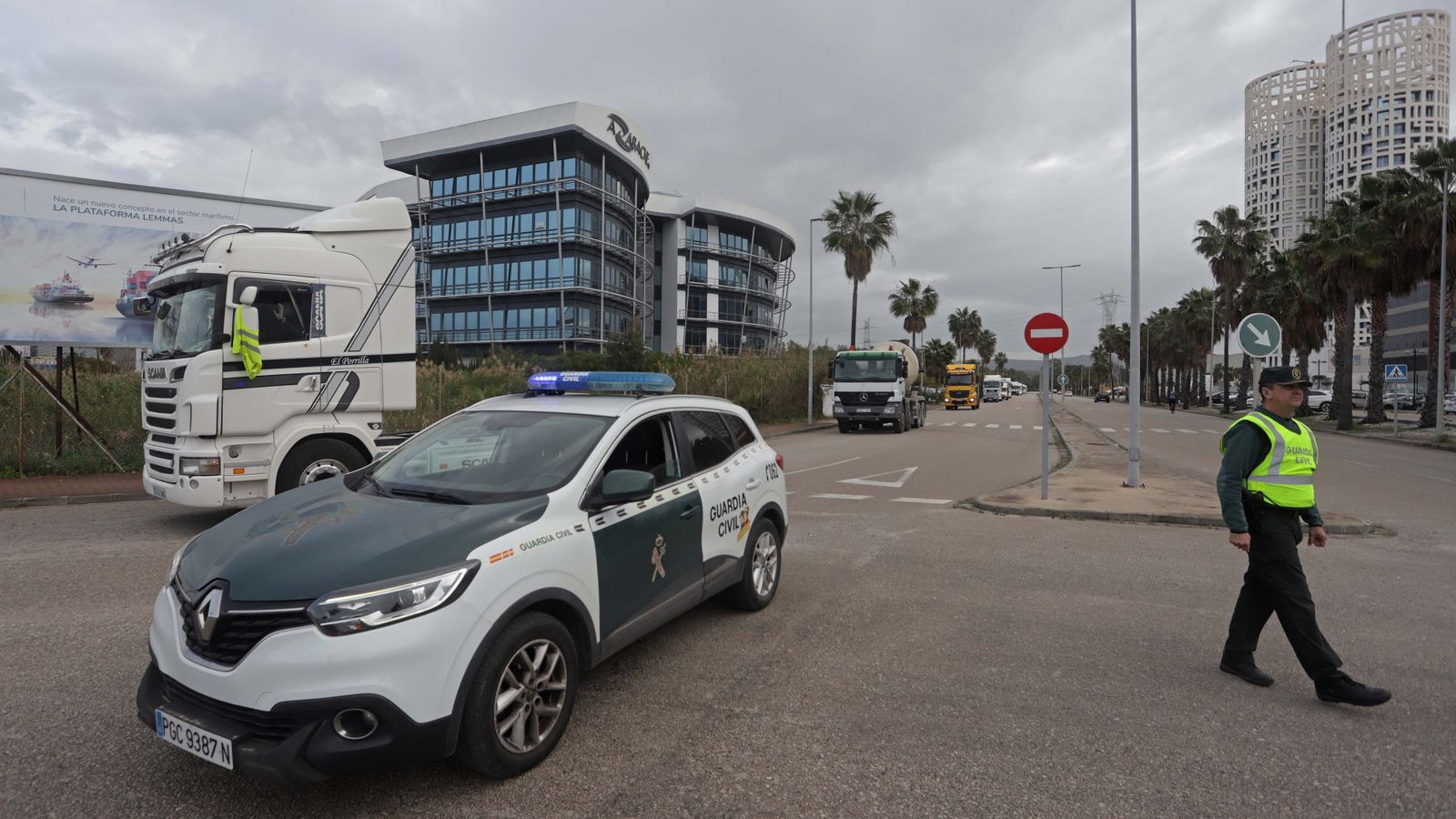 Fotos de la marcha de camiones en el Campo de Gibraltar