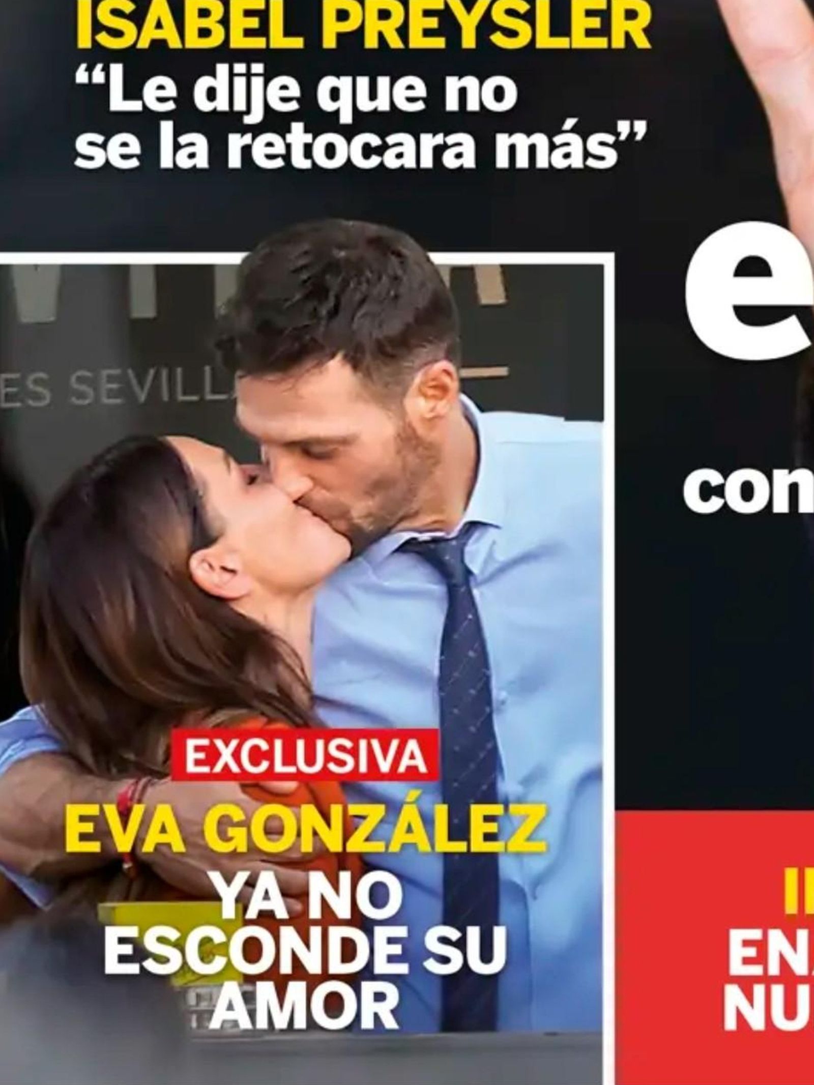El beso de Eva González y su pareja actual, Nacho, en la portada de 'Lecturas'