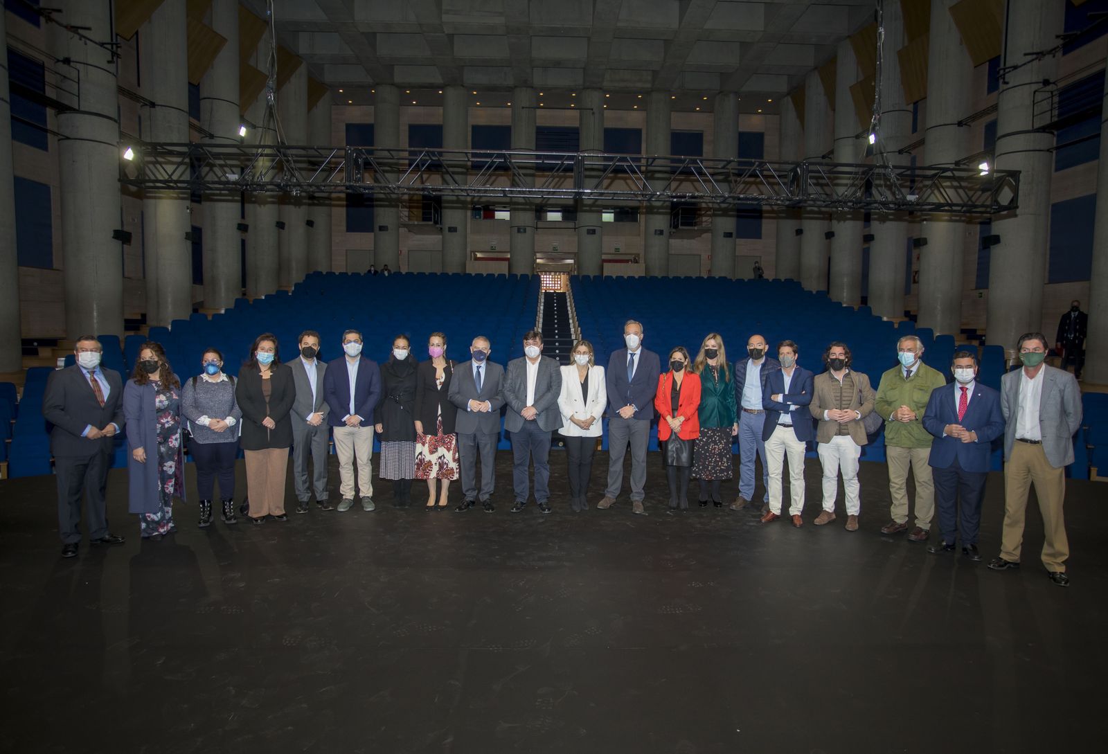 Visita institucional al auditorio de la Casa Colón.