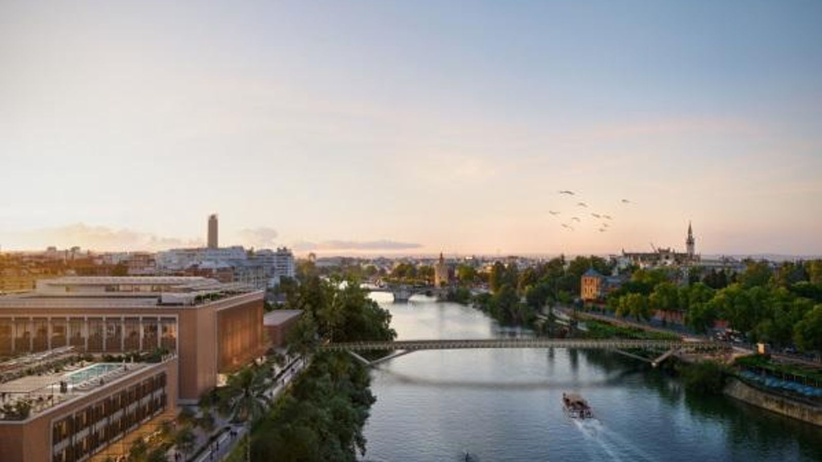 Recreación de la nueva pasarela Princesa Leonor.