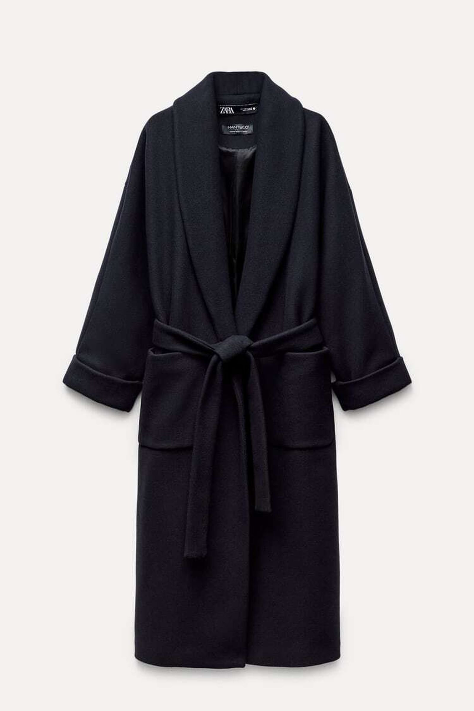 Abrigo lana manteco de Zara