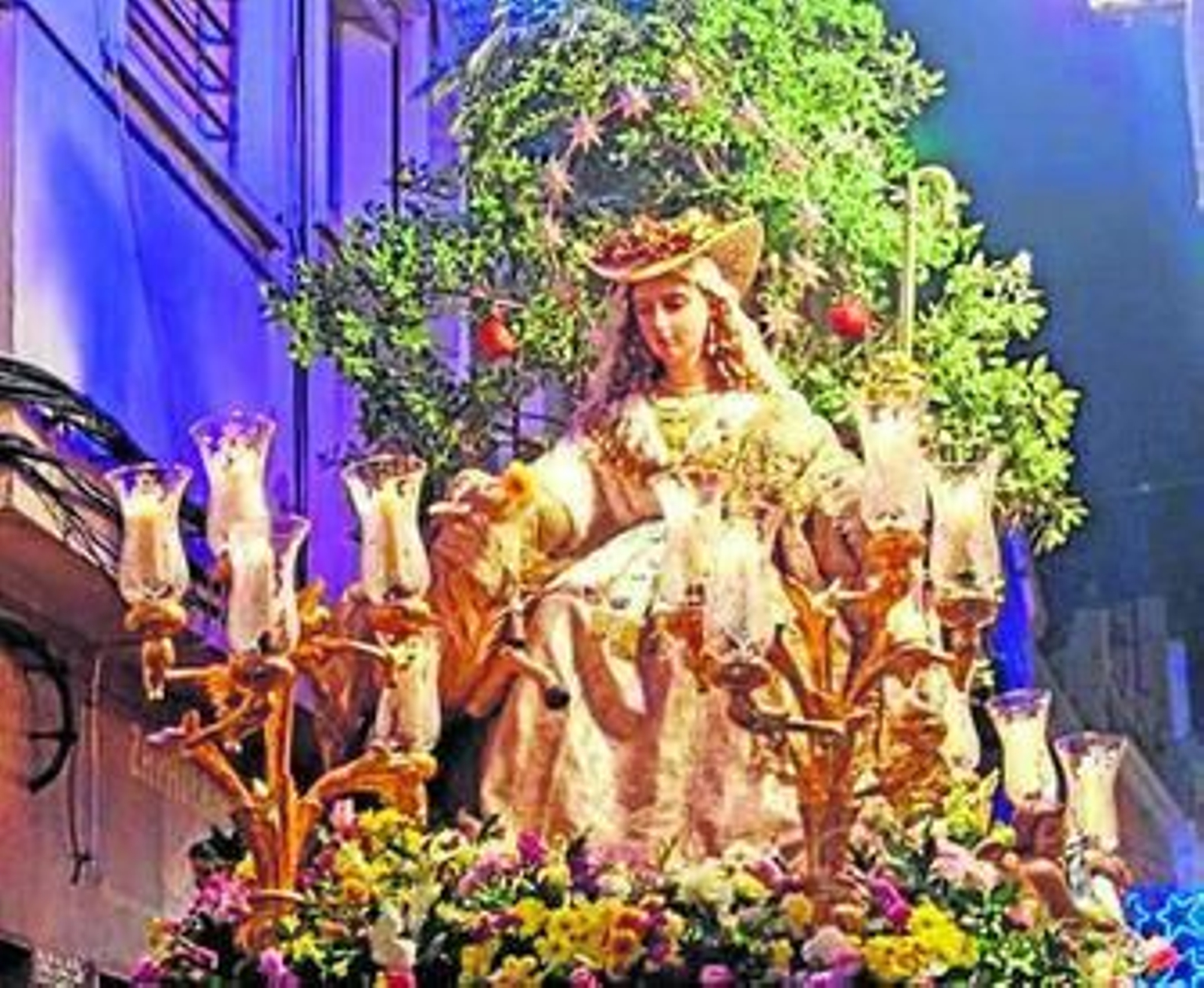 La Pastora de Sagasta, en una de sus salidas de los últimos años.