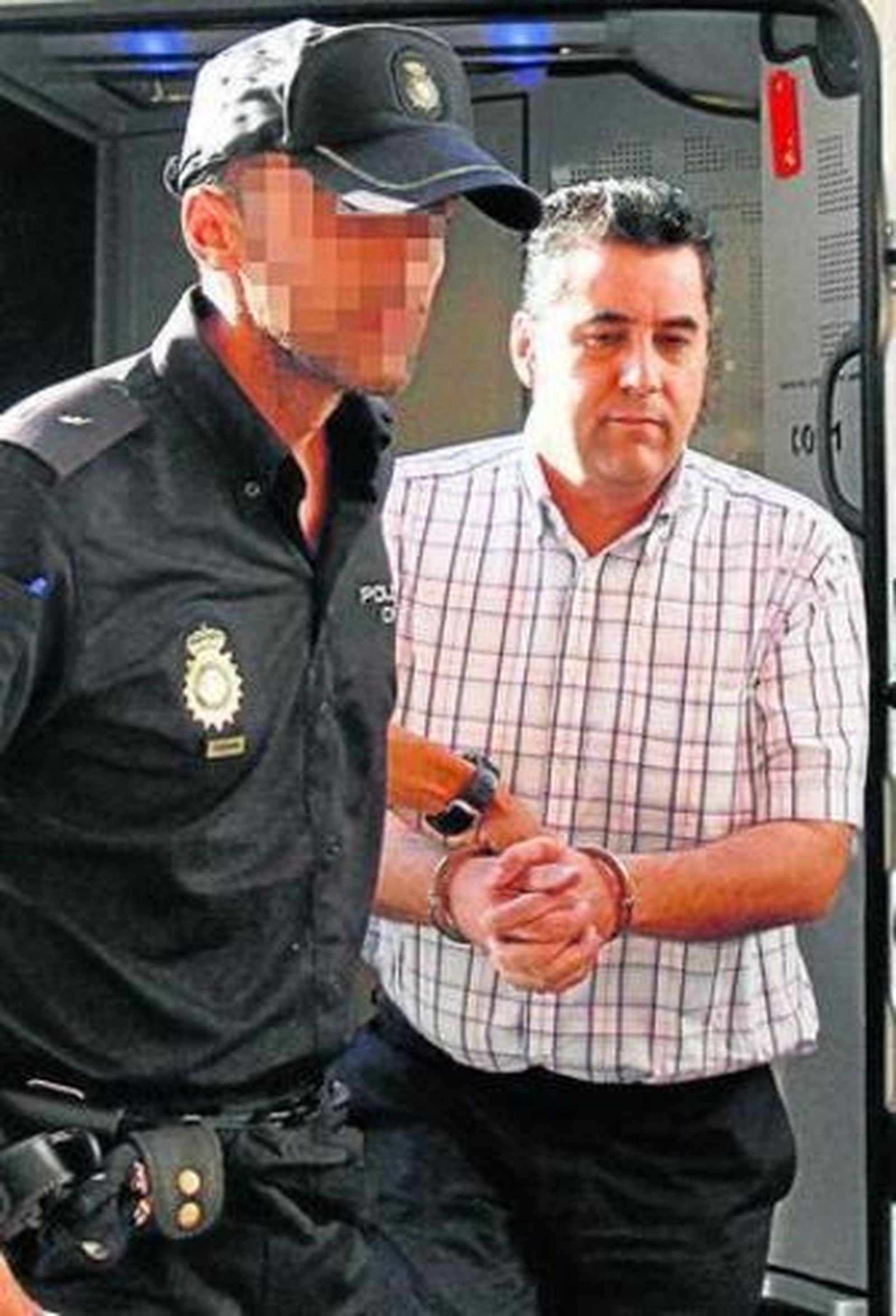 Francisco Javier López, detenido, en una comparecencia ante el juez.