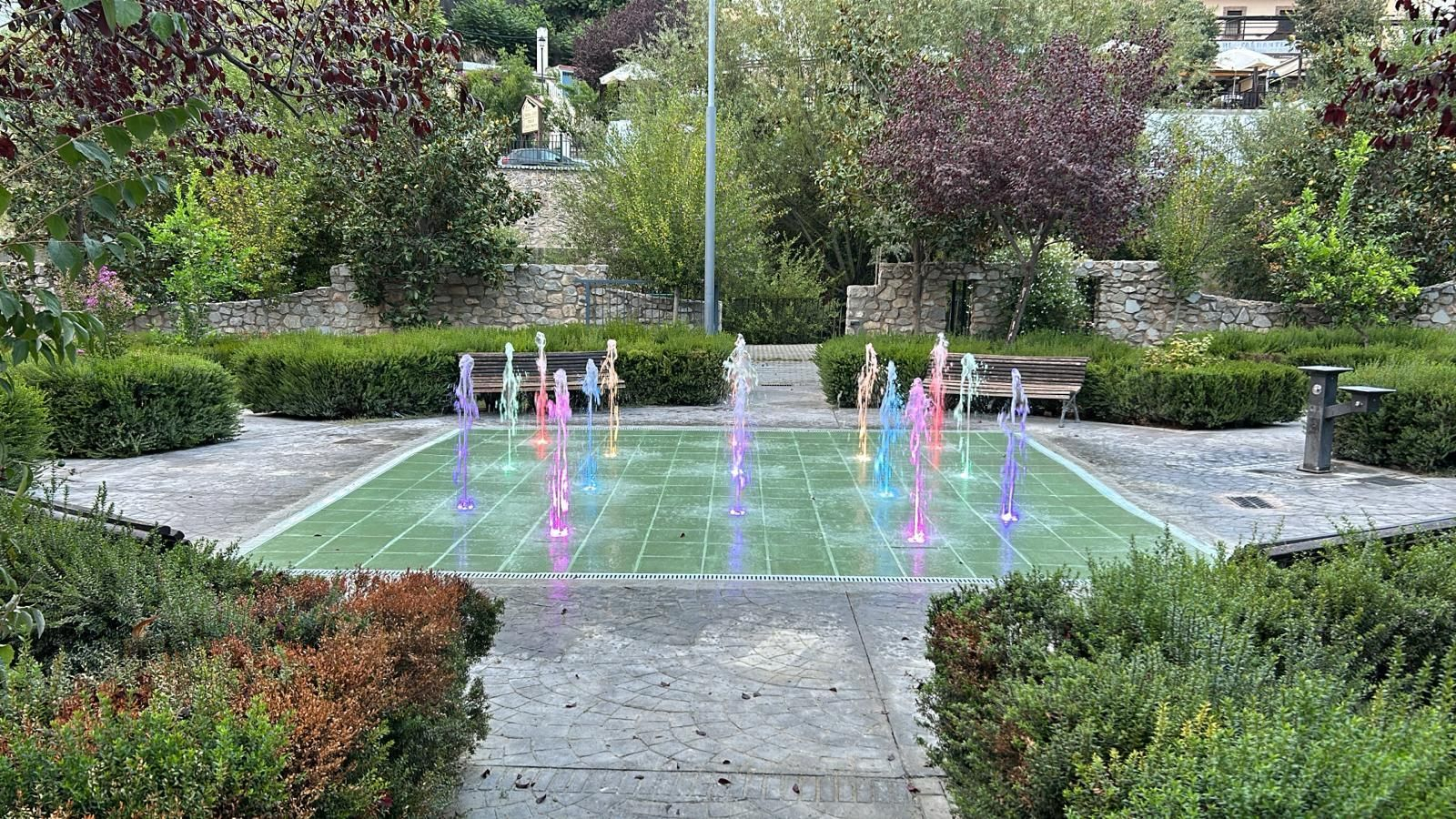 Imagen de la fuente en el Parque de los Aragones