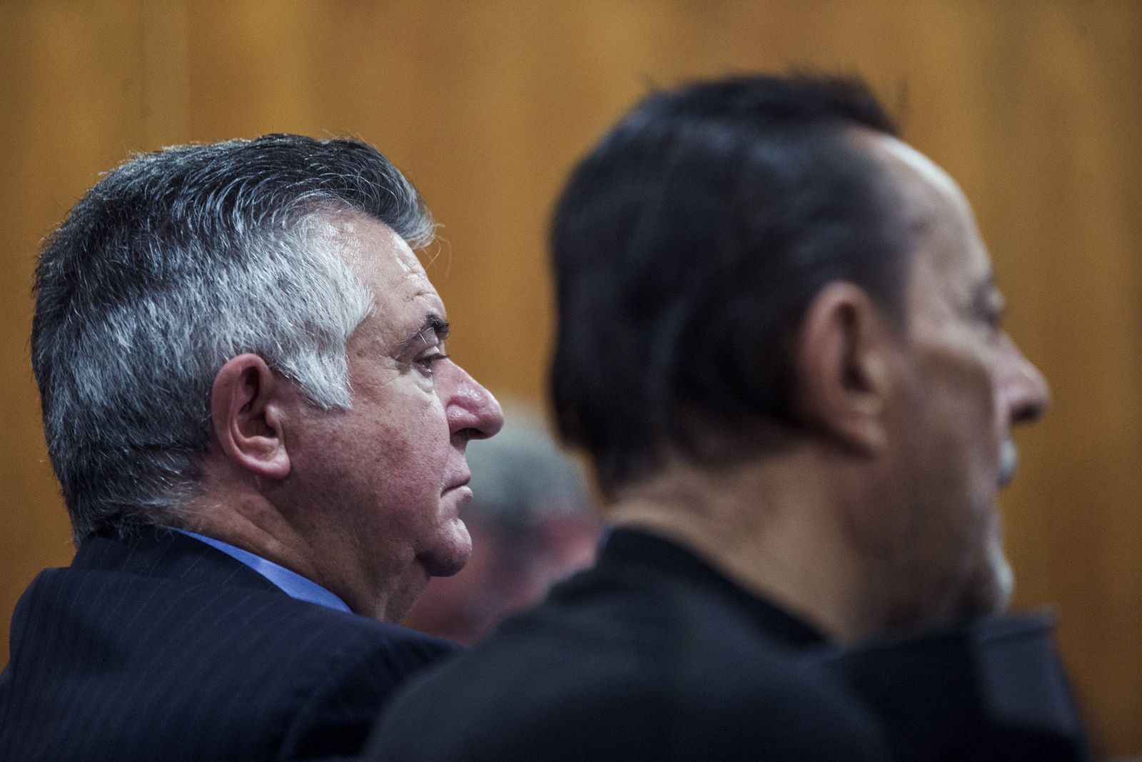 Roca y Muñoz durante un juicio en Málaga.