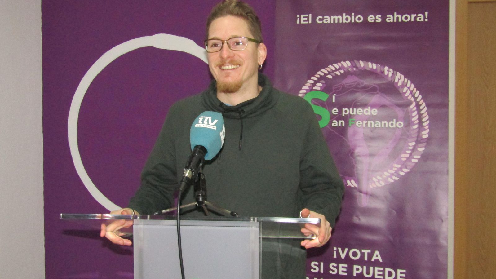 Ernesto Díaz, coordinador de Podemos San Fernando, que ha presentado su candidatura a las primarias.
