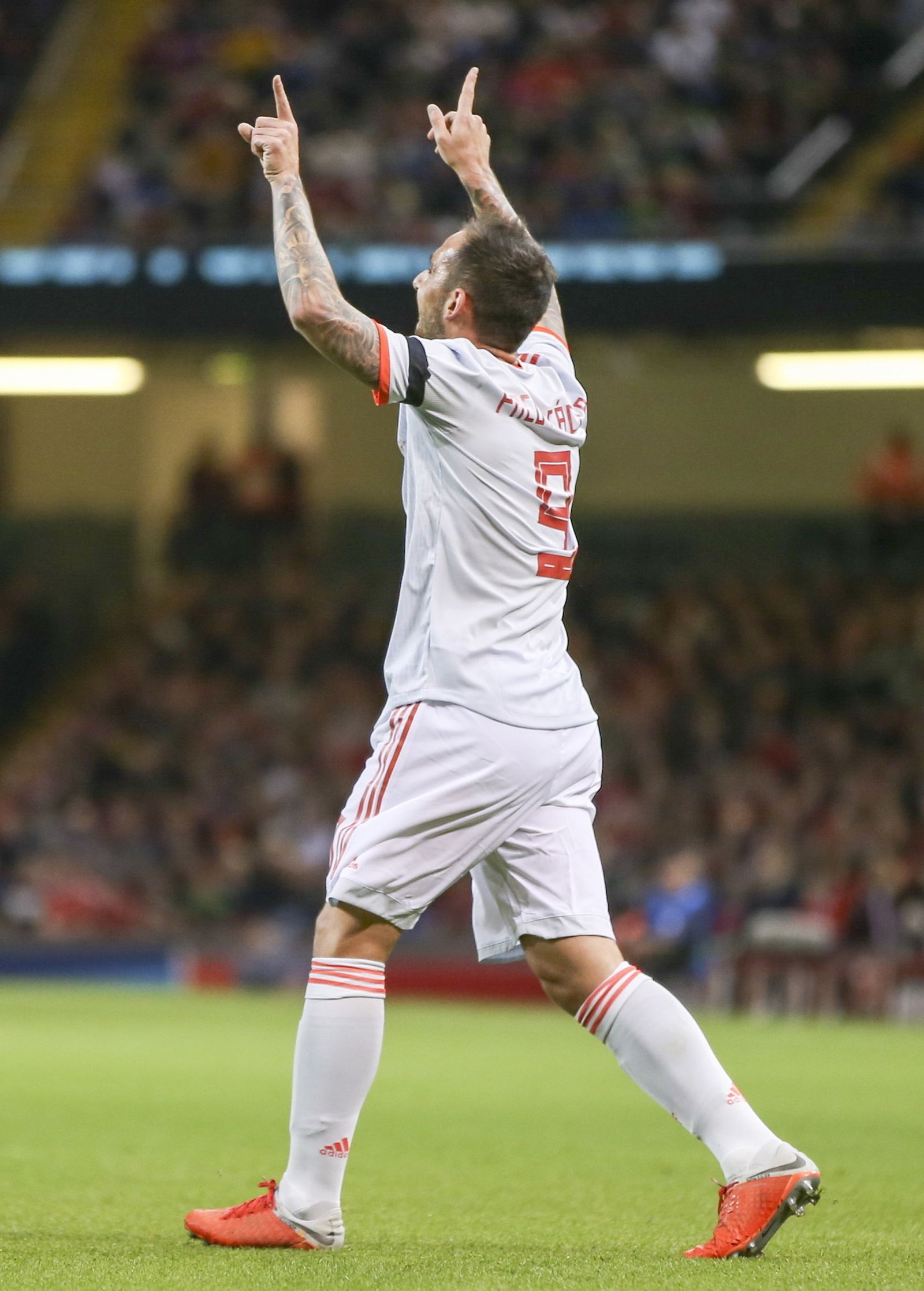 El amistoso entre Gales y España, en imágenes