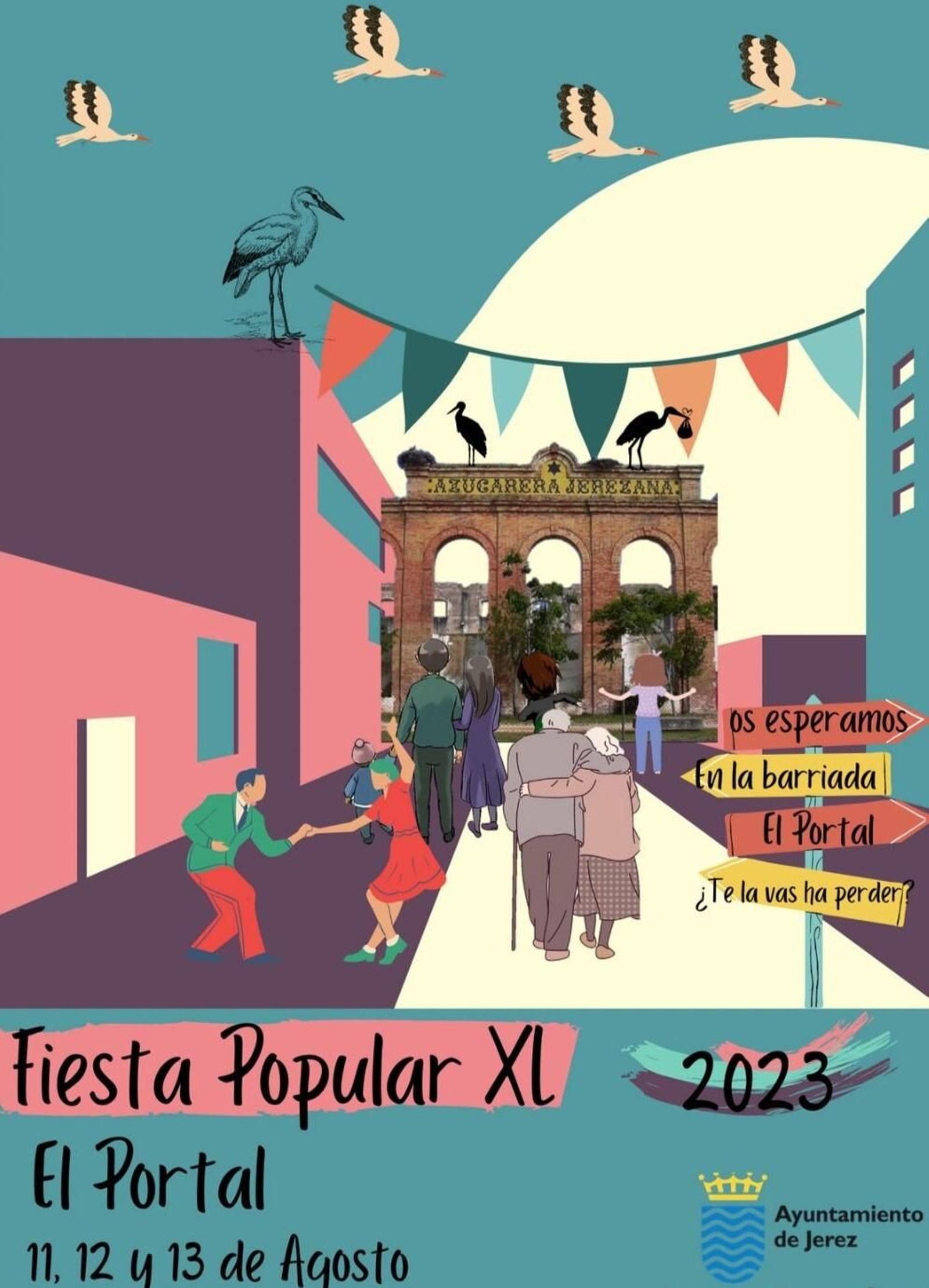 Cartel de la XL Fiesta Popular de El Portal.