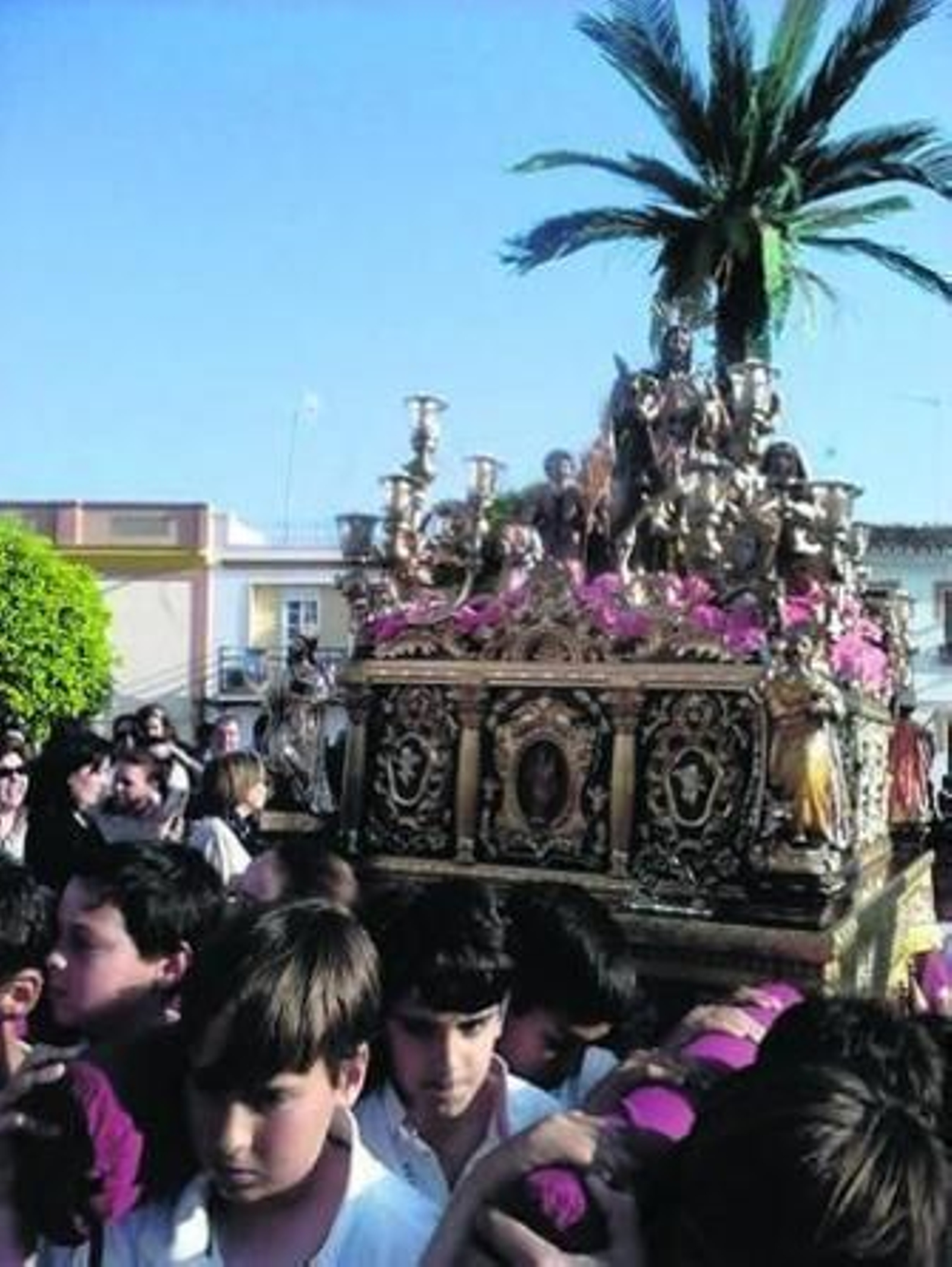 El paso de la Entrada en Jerusalén, en la tarde de ayer.