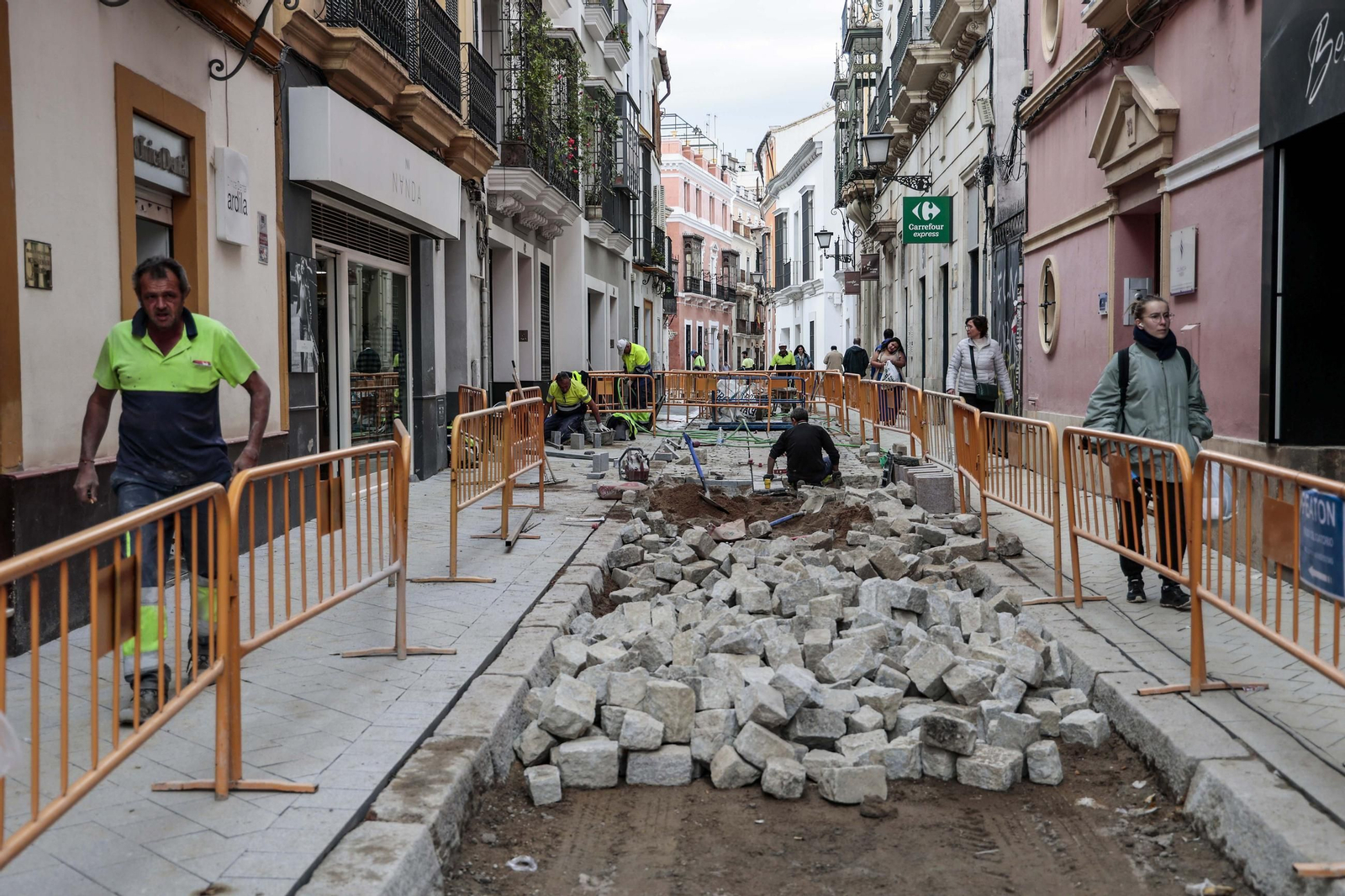Así avanzan las obras en la calle Zaragoza
