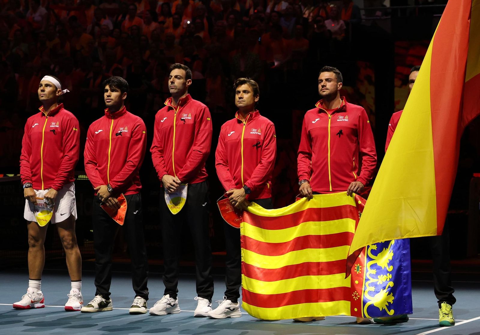 Las lágrimas de Rafa Nadal al sonar el himno antes de su última Copa Davis