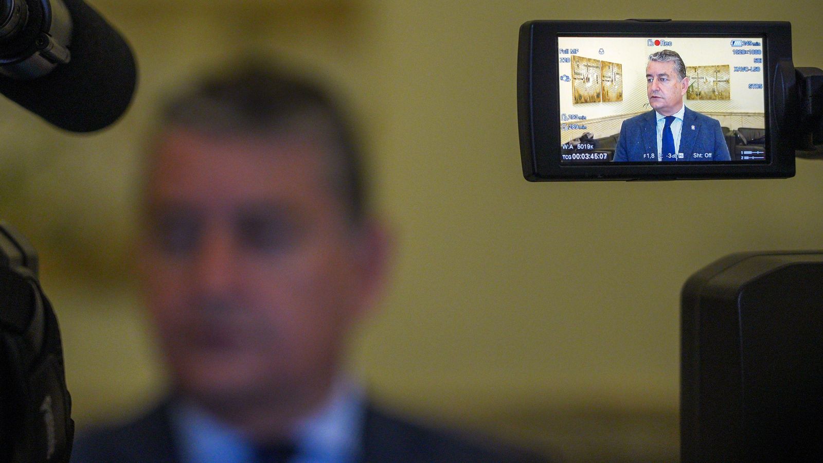 Antonio Sanz esta mañana en un acto en Sevilla.