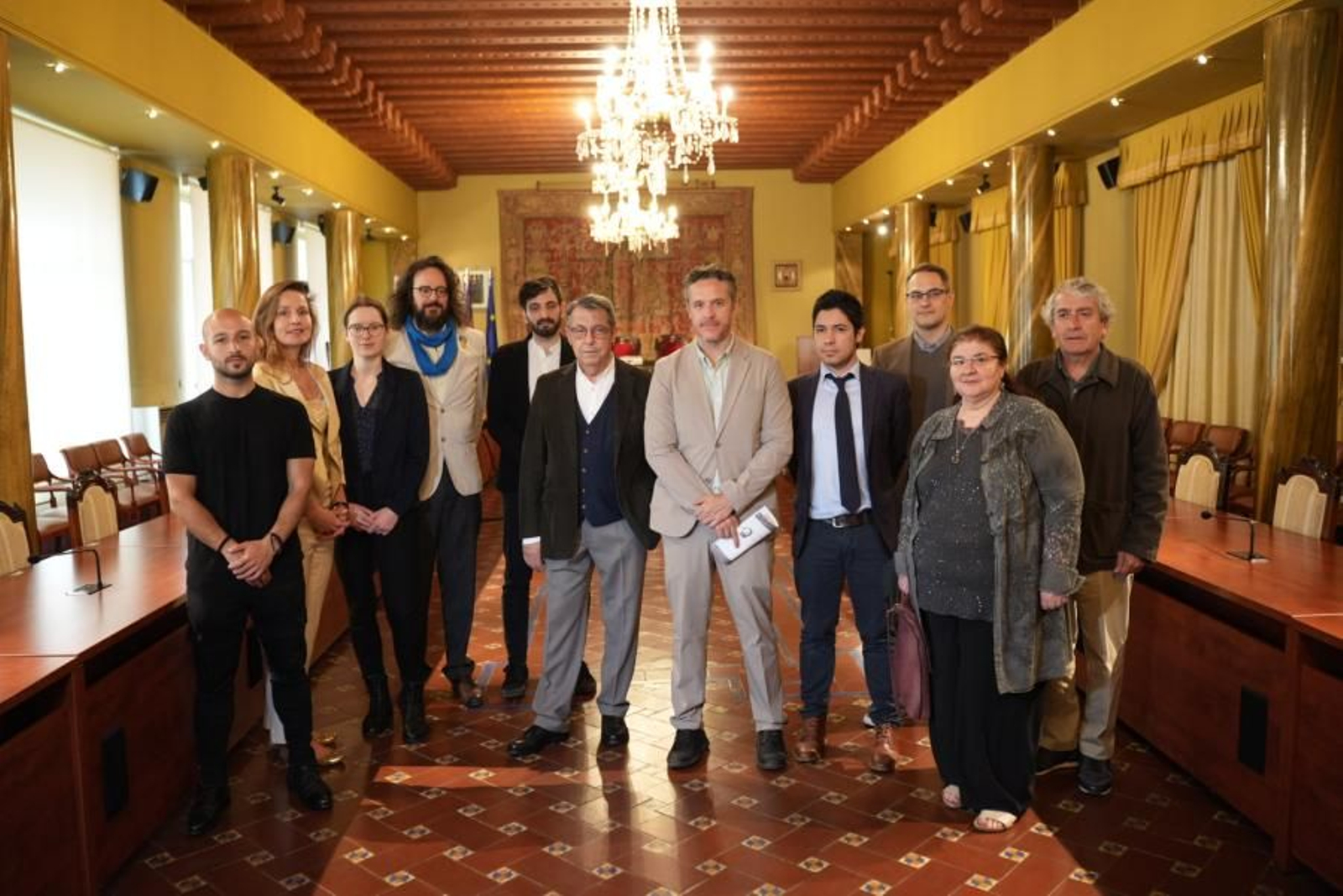 Representantes de la Universidad de Córdoba y la Fundación durante la apertura del congreso sobre Manuel Álvarez Ortega
