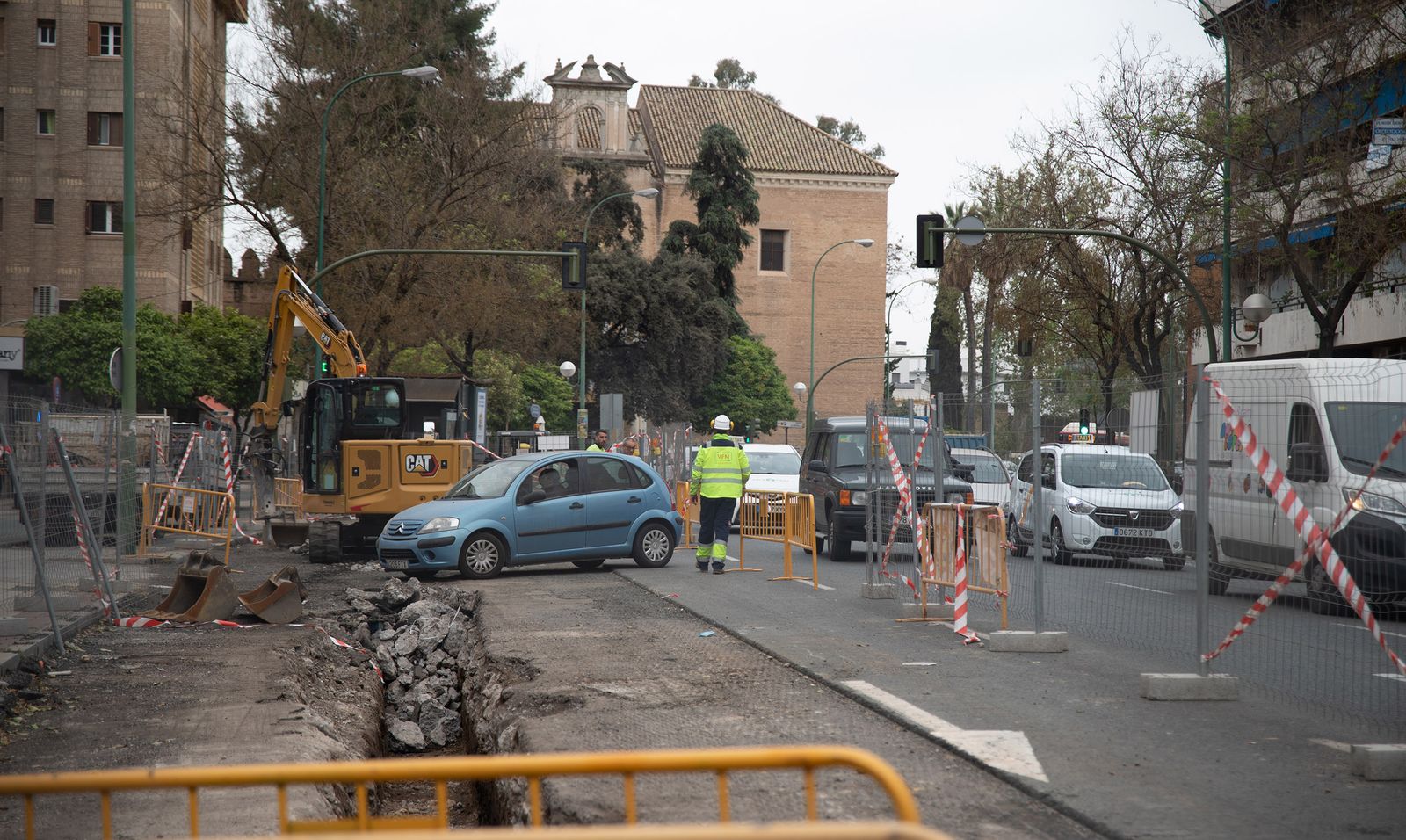 Tráfico y obras en la Ronda de Capuchinos