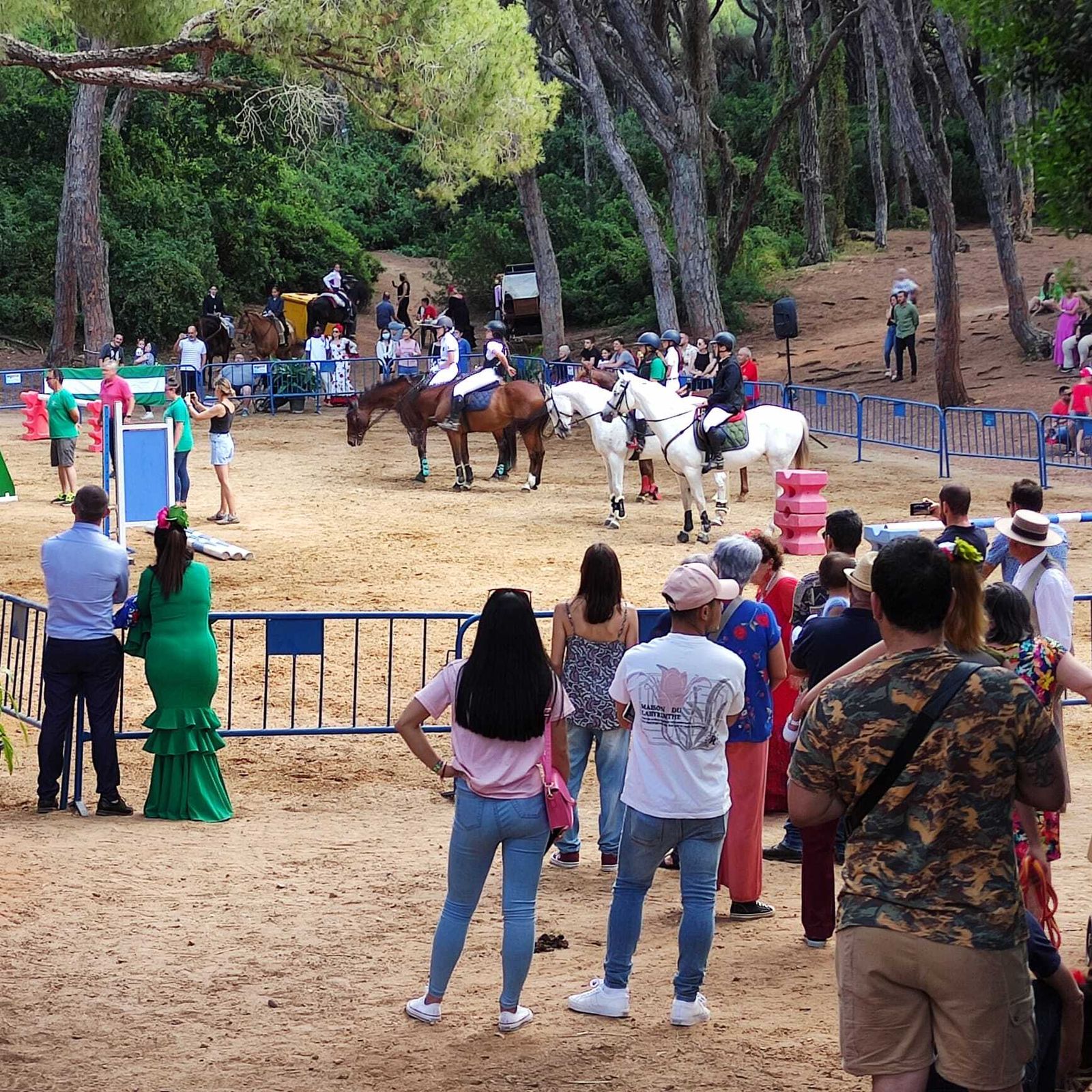 Exhibición ecuestre en el Patio Negro de Las Canteras