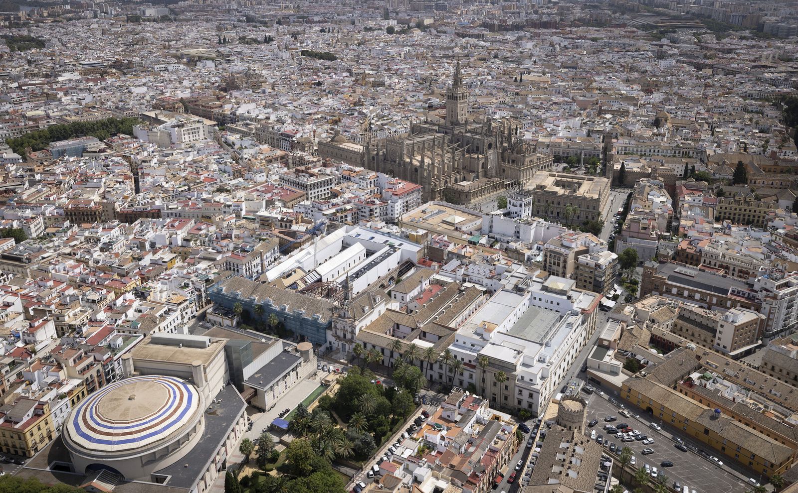 Sevilla desde el helicóptero de la Policía Nacional