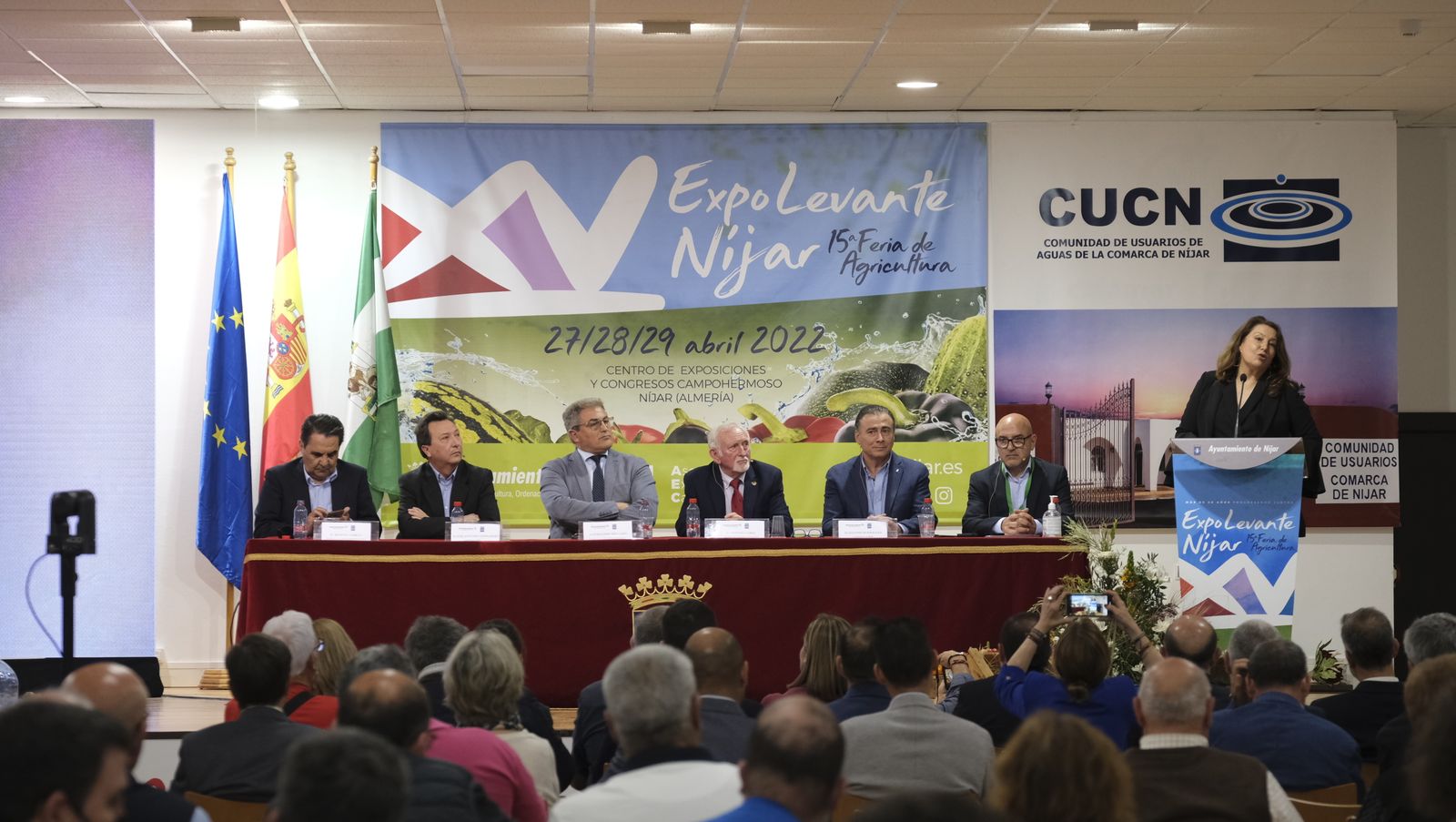 Imágenes de las jornadas de la CUCN sobre el agua en la Expolevante de Níjar.