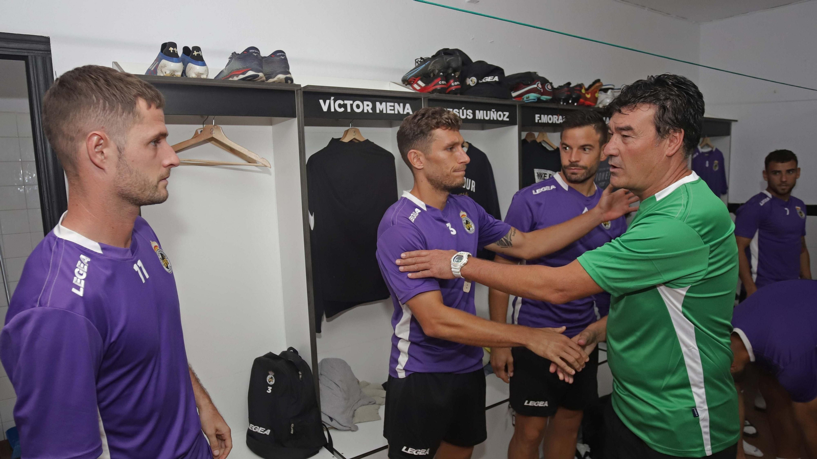 Fotos del cambio de entrenador en la Balona