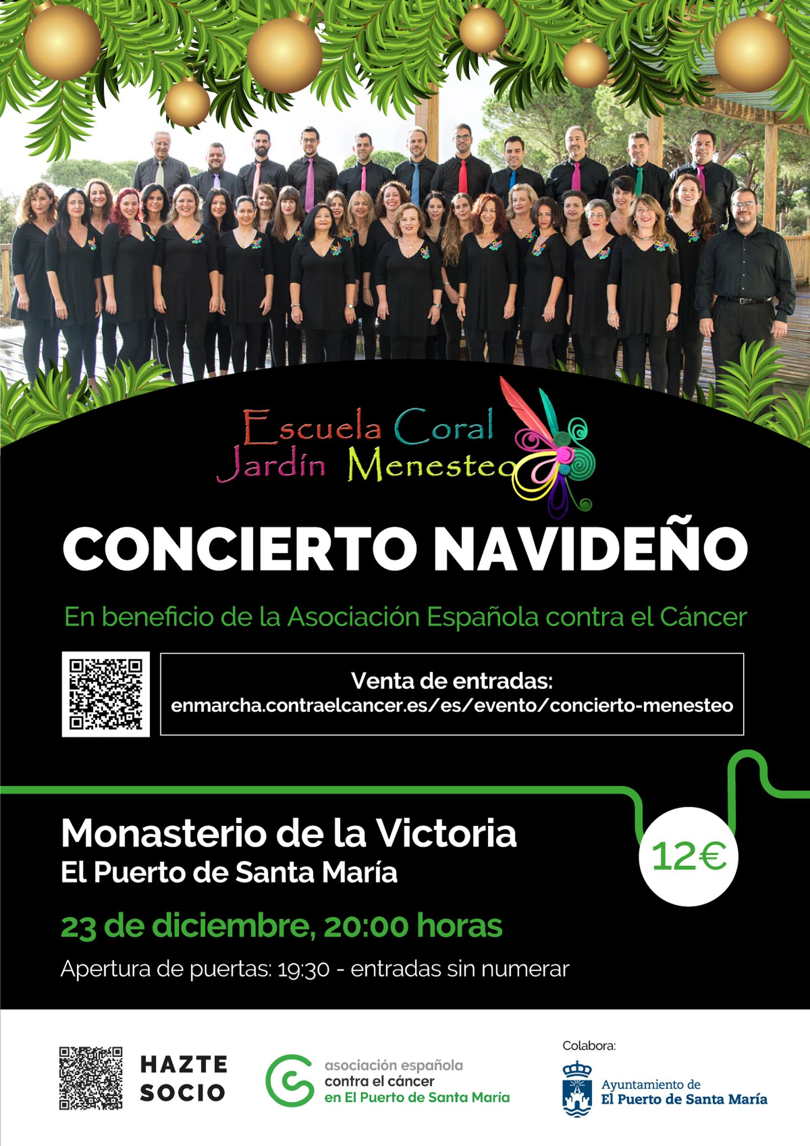 Concierto navideño  a beneficio de la Asociación Española contra el Cáncer de El Puerto.
