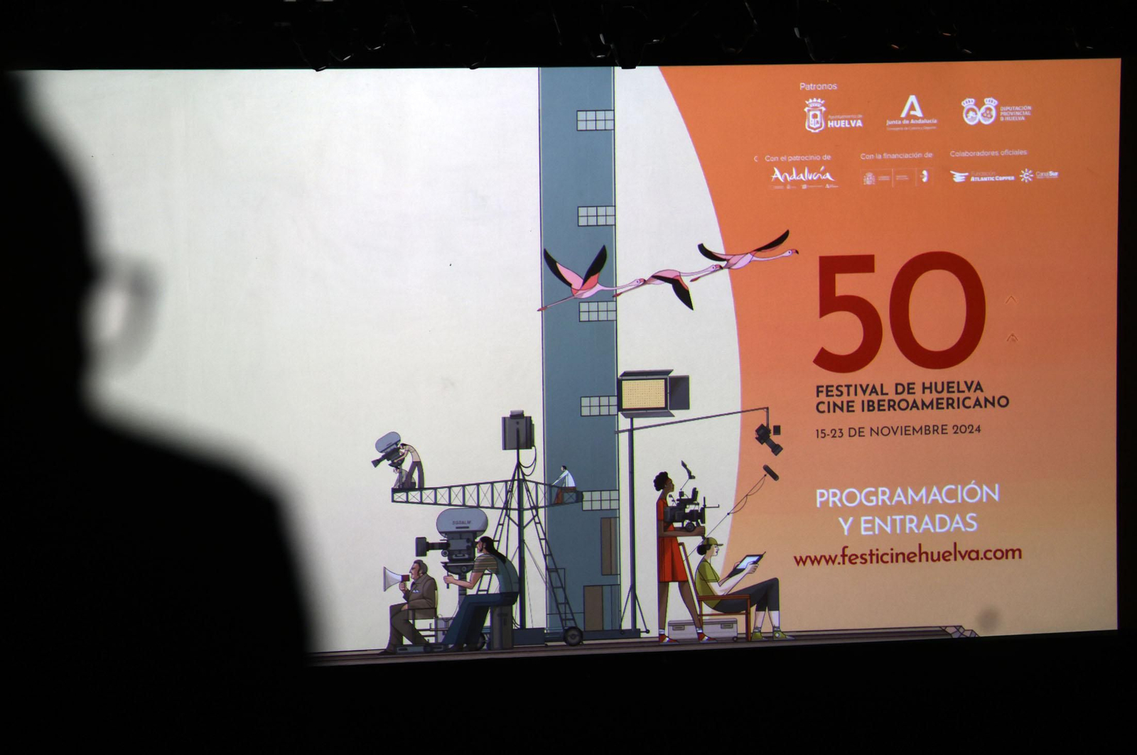 Imágenes de la sección Primera Pantalla para escolares y presentración de películas a concurso del 50 Festival de Huelva Cine Iberoamericano