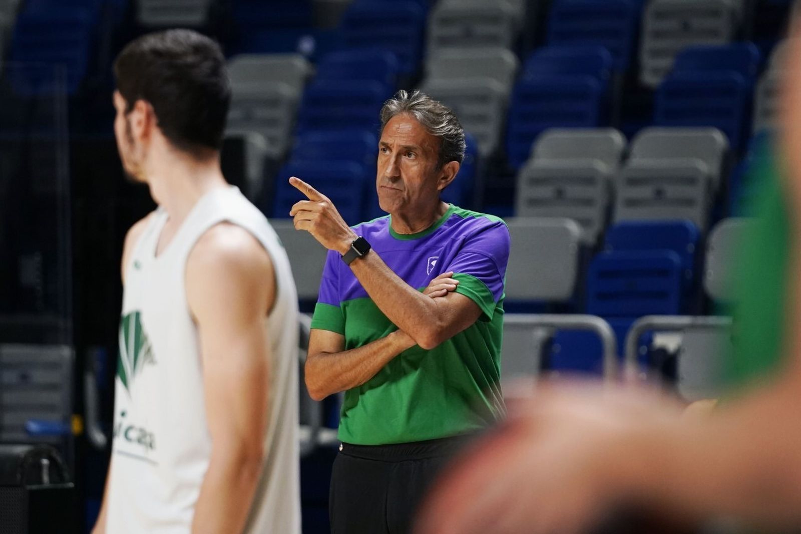El entrenamiento del Unicaja antes del inicio de la ACB
