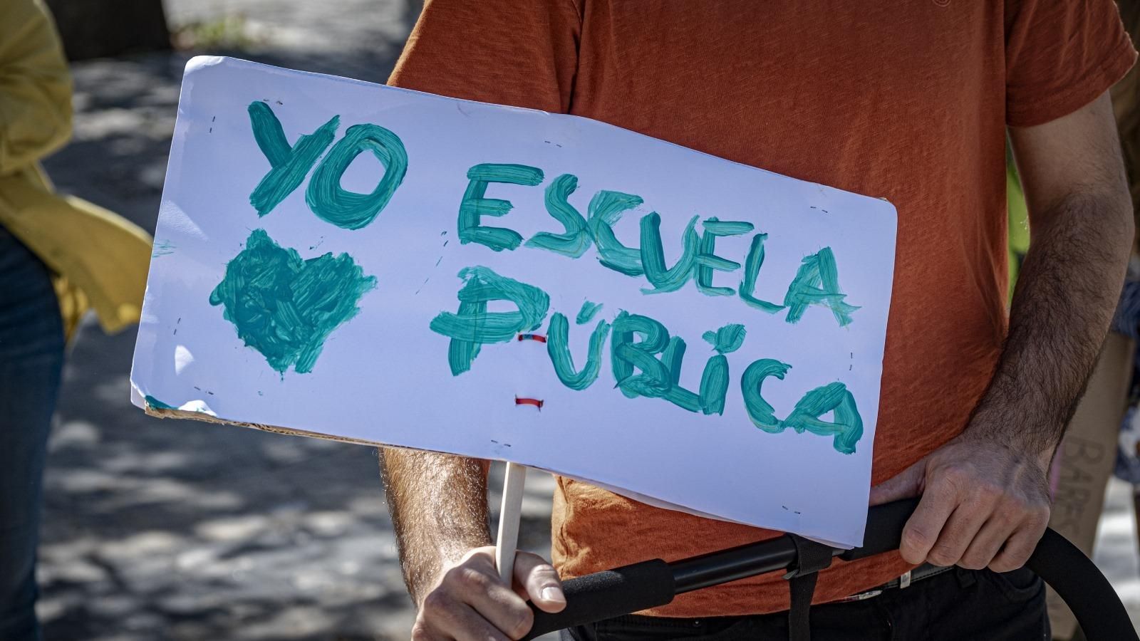 Uno del os carteles reivindicativos,