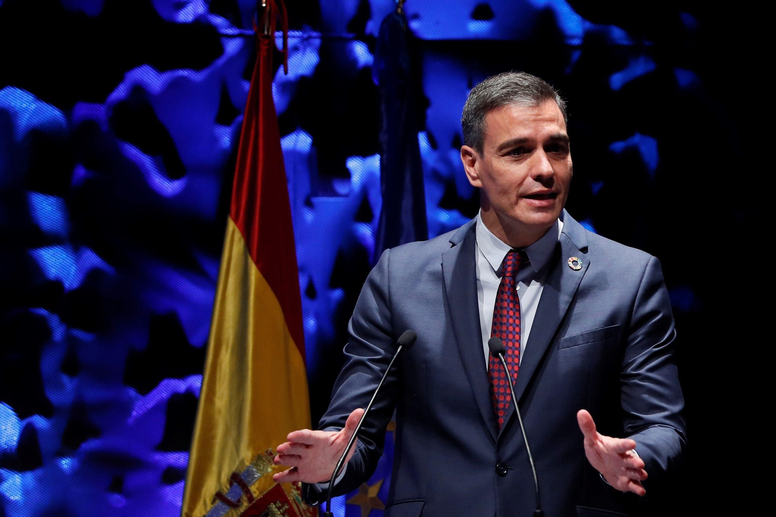 El presidente del Gobierno español, Pedro Sánchez, en  la inauguración del IV Congreso Iberoamericano CEAPI este lunes
