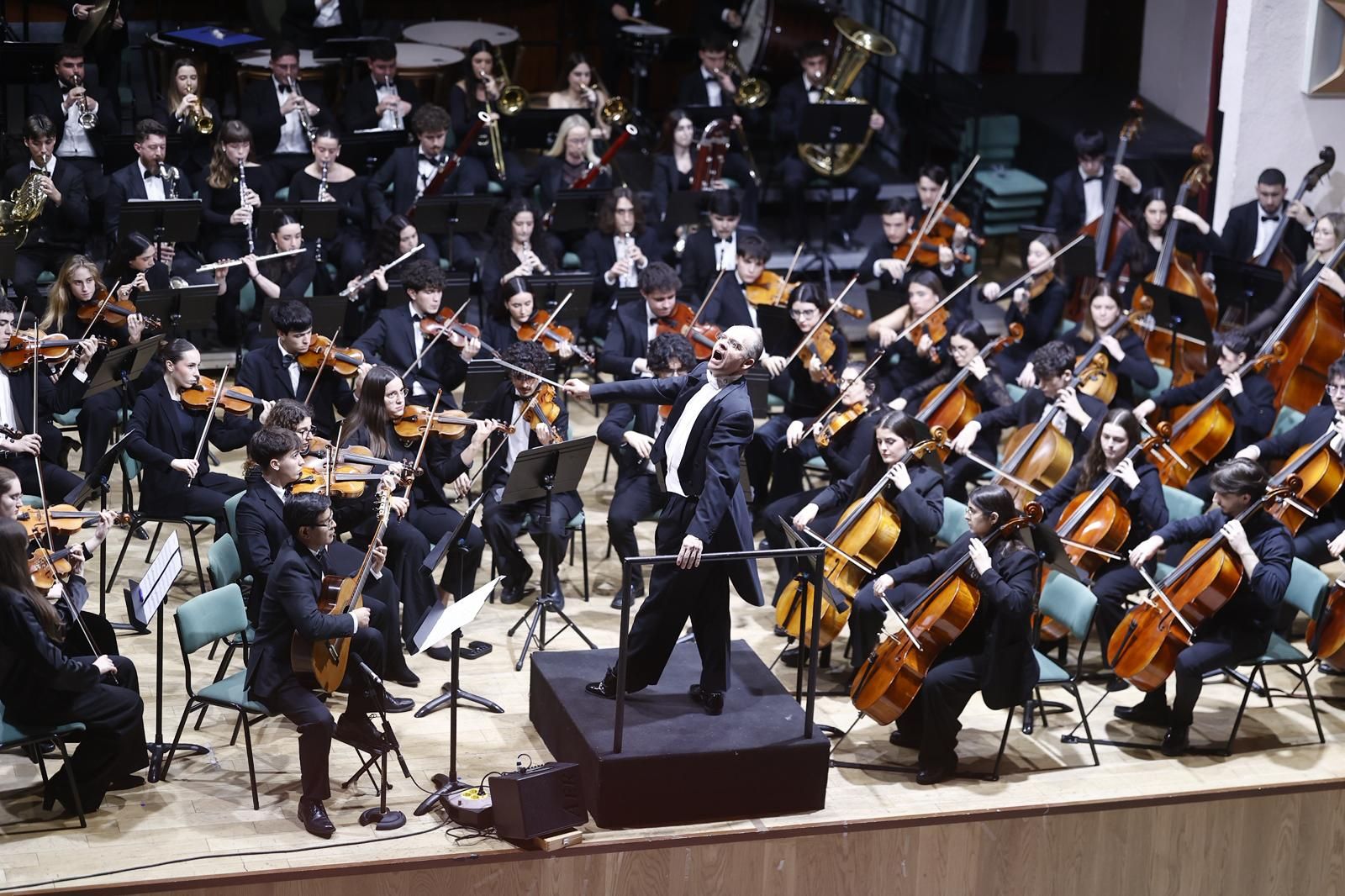 Las fotos de la presentación del nuevo himno del Málaga CF en el Conservatorio Superior de Málaga