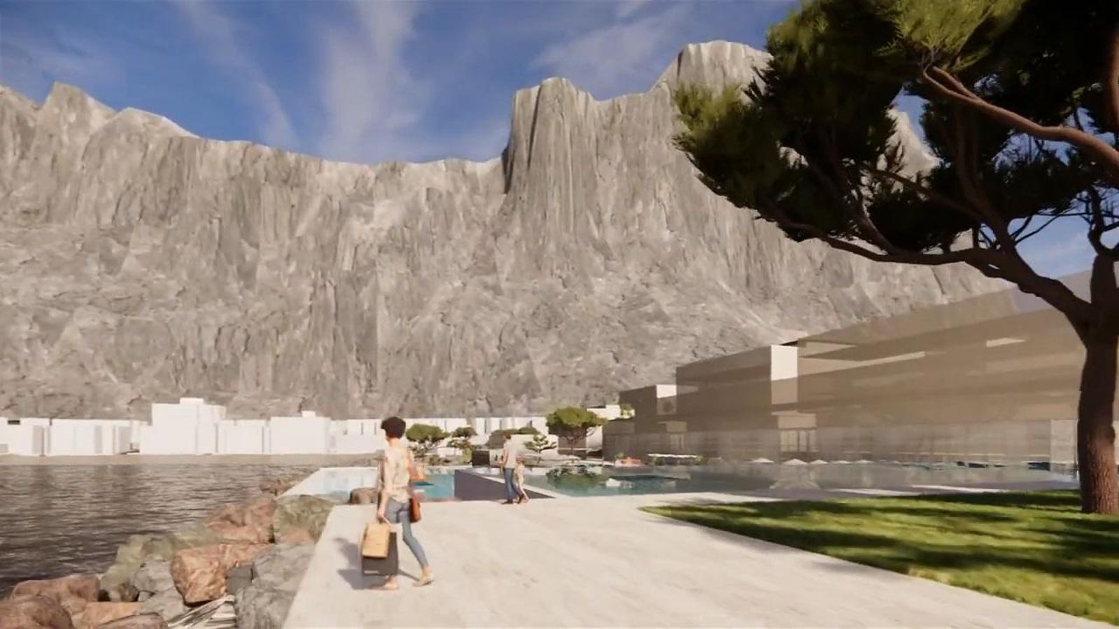 El proyecto para los rellenos de la cara este de Gibraltar: un hotel, 1.300 viviendas y un puerto deportivo.