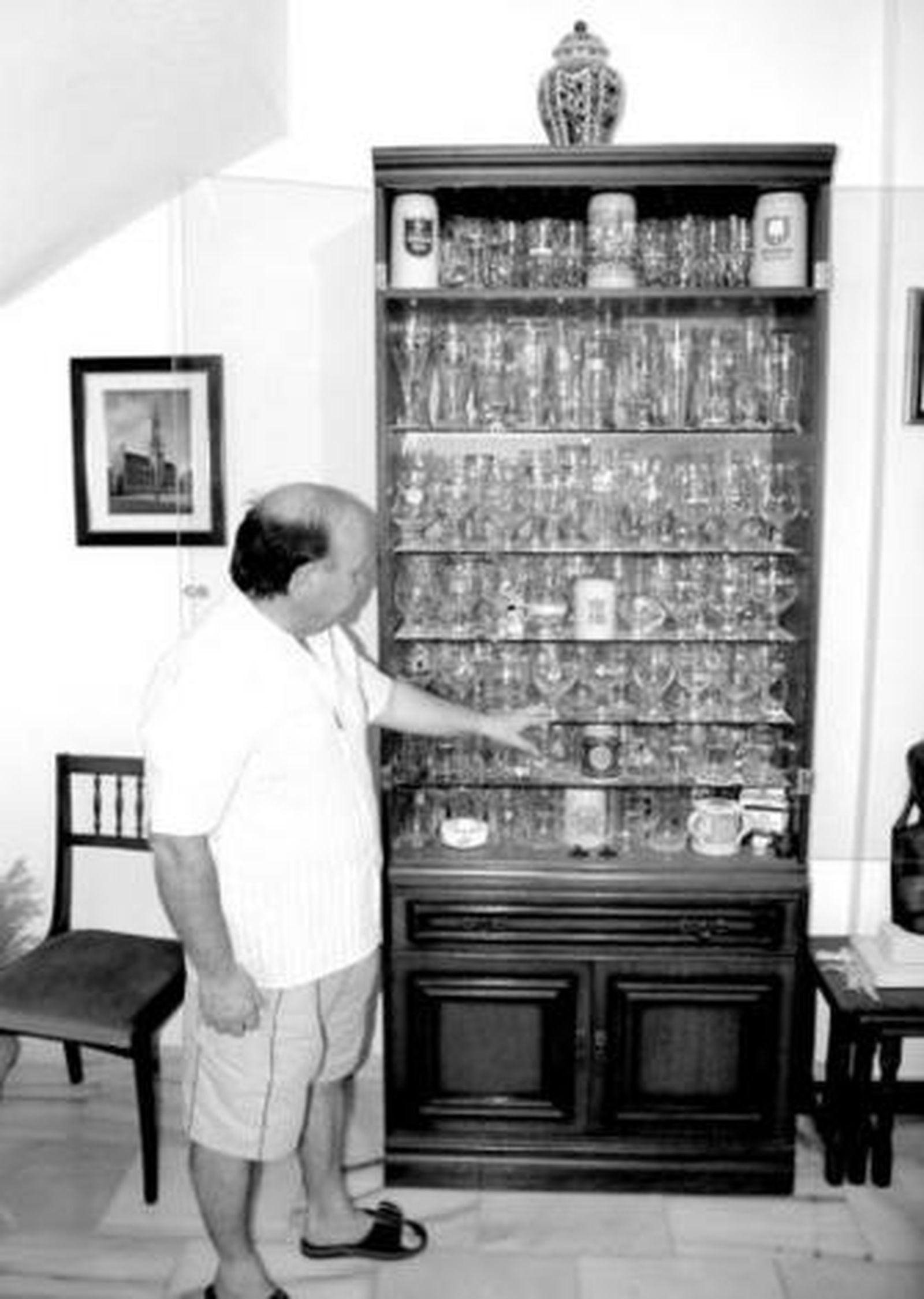 Jesús Henández lava su colección cada dos meses.