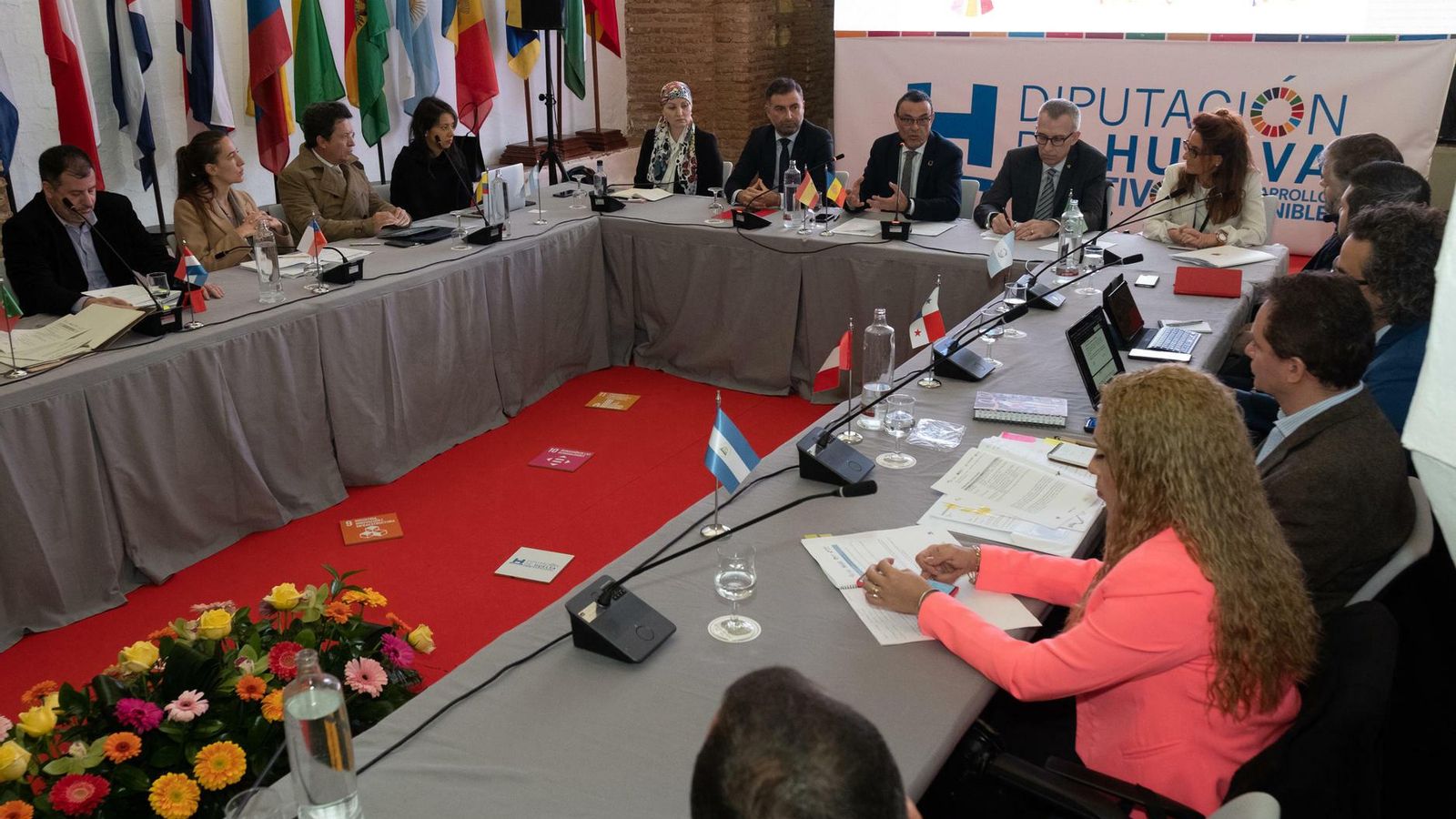 Reunión de trabajo celebrada en el Convento de Santa Clara de Moguer.