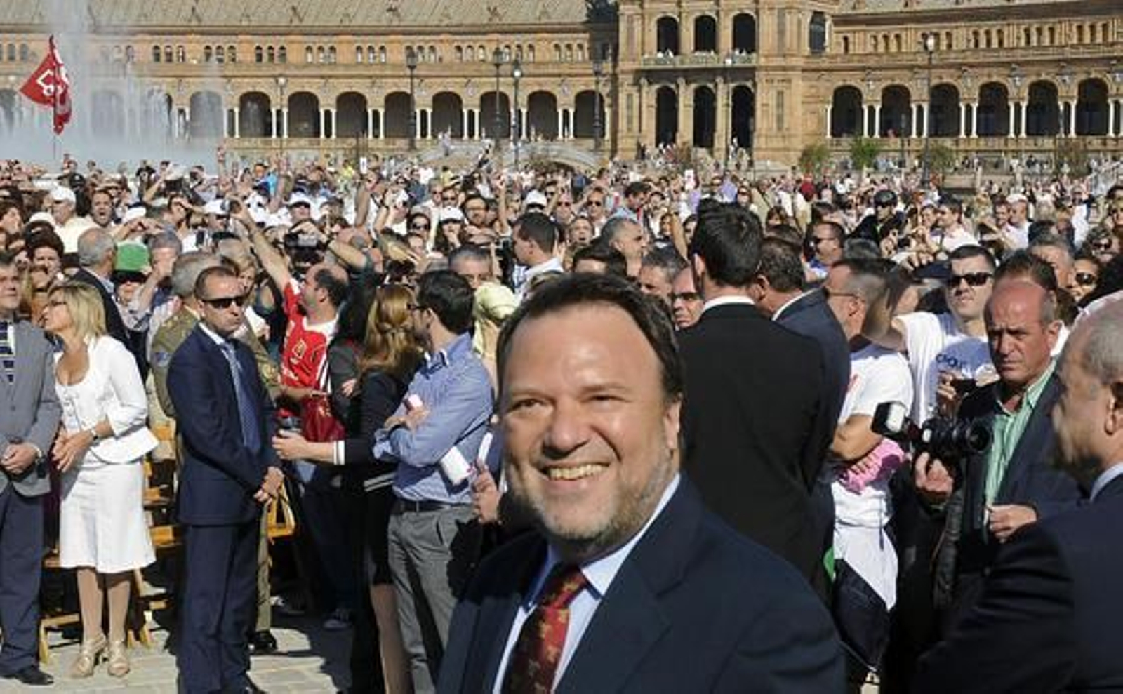 Portestas durante la reinauguración de la Plaza de España.

Foto: Juan Carlos Vázquez