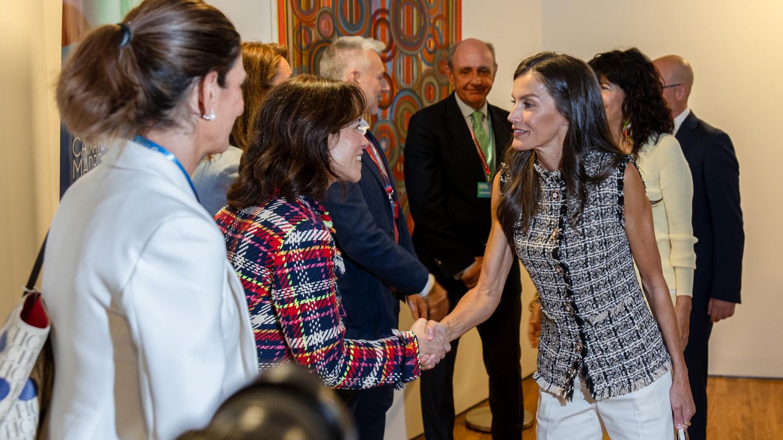 La Reina Letizia, a su llegada al congreso.
