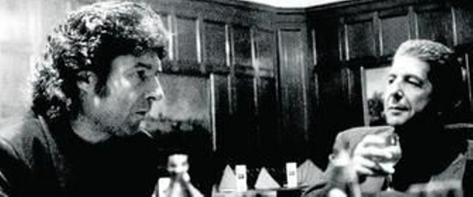 Enrique Morente y Leonard Cohen, en uno de sus encuentros en el Hotel Palace de Madrid.