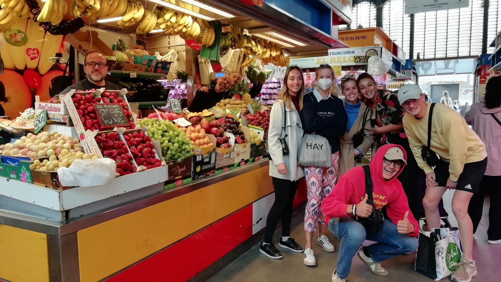 Jóvenes estudiantes de español en Málaga.