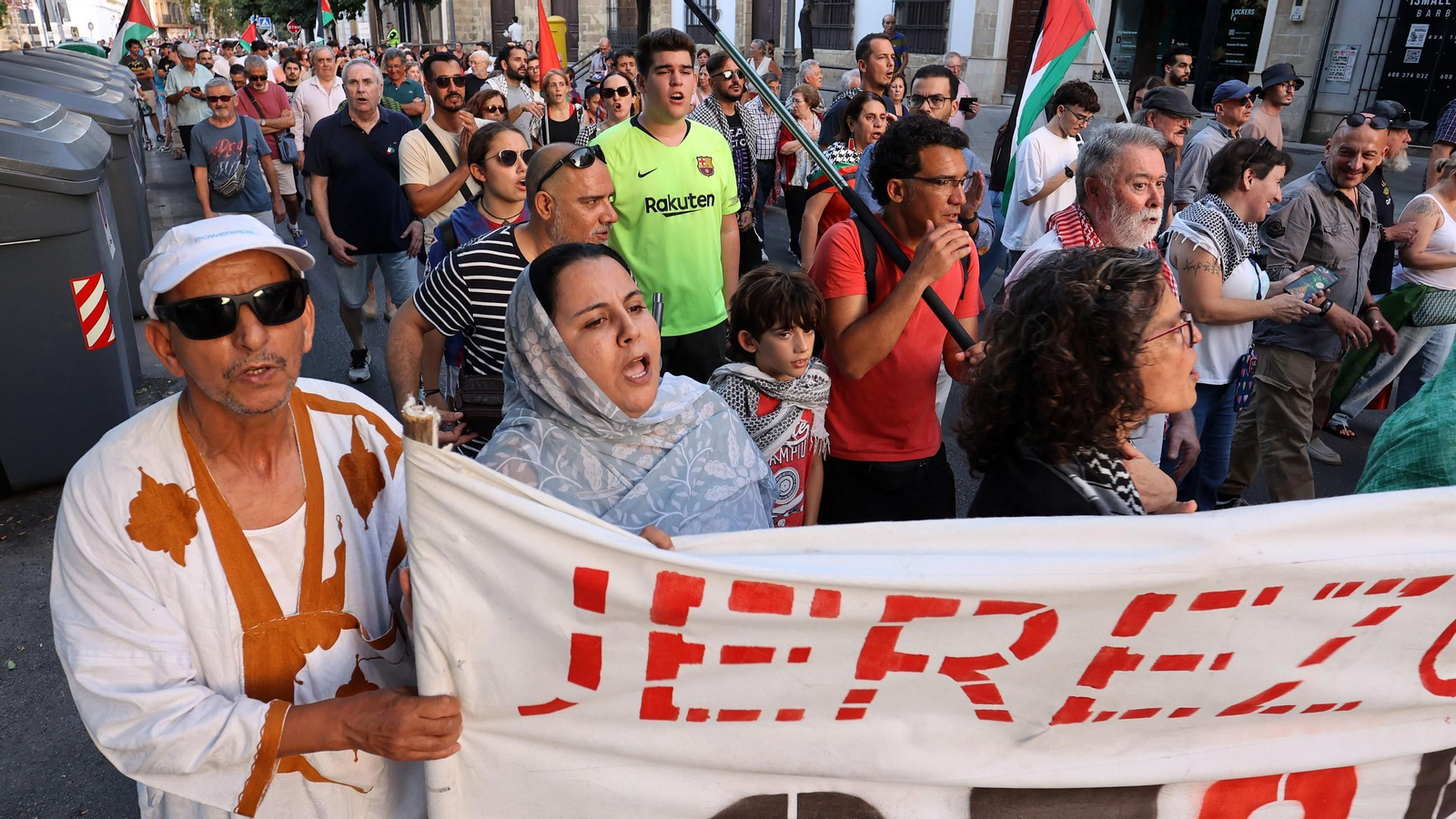 Imágenes de la manifestación 'Jerez con Palestina STOP Genocidio'