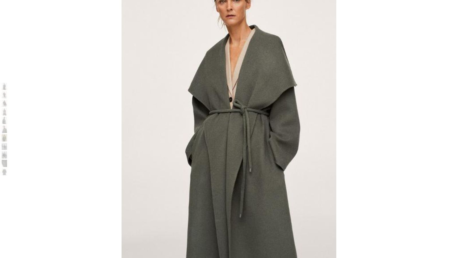 Abrigo de lana de Mango.