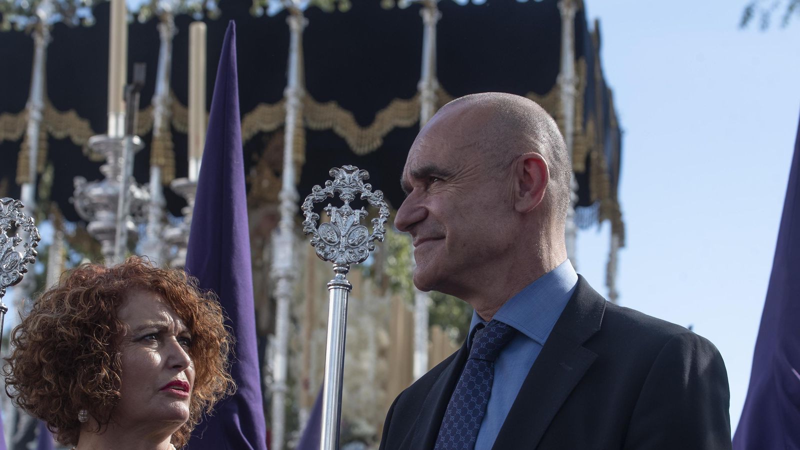 El alcalde ayer en Torreblanca.