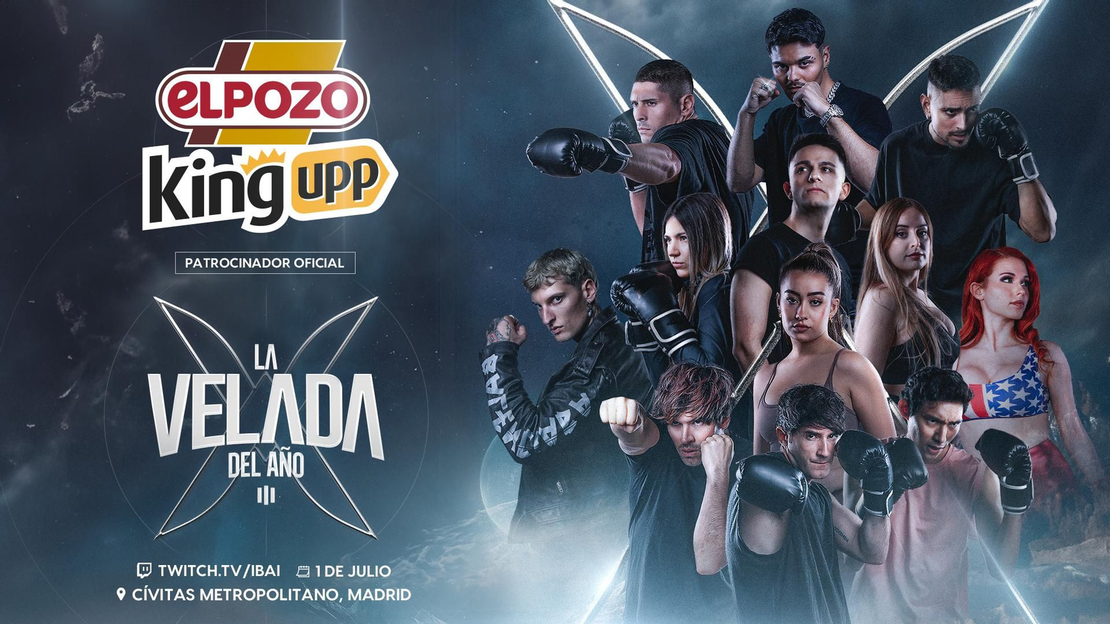 ElPozo King Upp patrocina de nuevo La Velada del año III organizada por Ibai Llanos