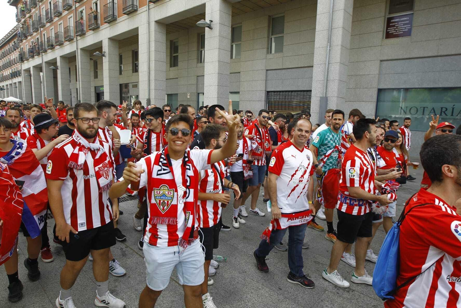 Imágenes de la afición del Almería en Leganés
