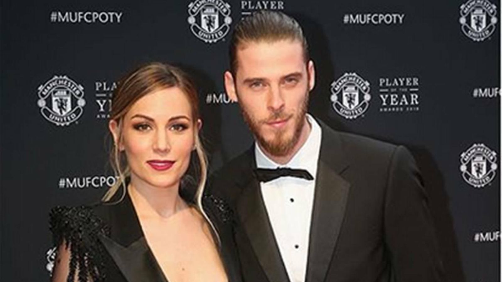 Edurne con su novio, el futbolista David de Gea.