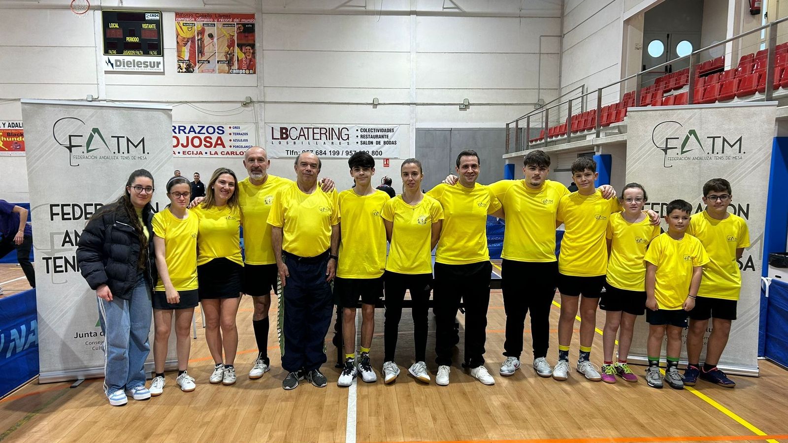 Los integrantes de la seleción gaditana de tenis de mesa, con siete jerezanos, han cumplido en el Andaluz.