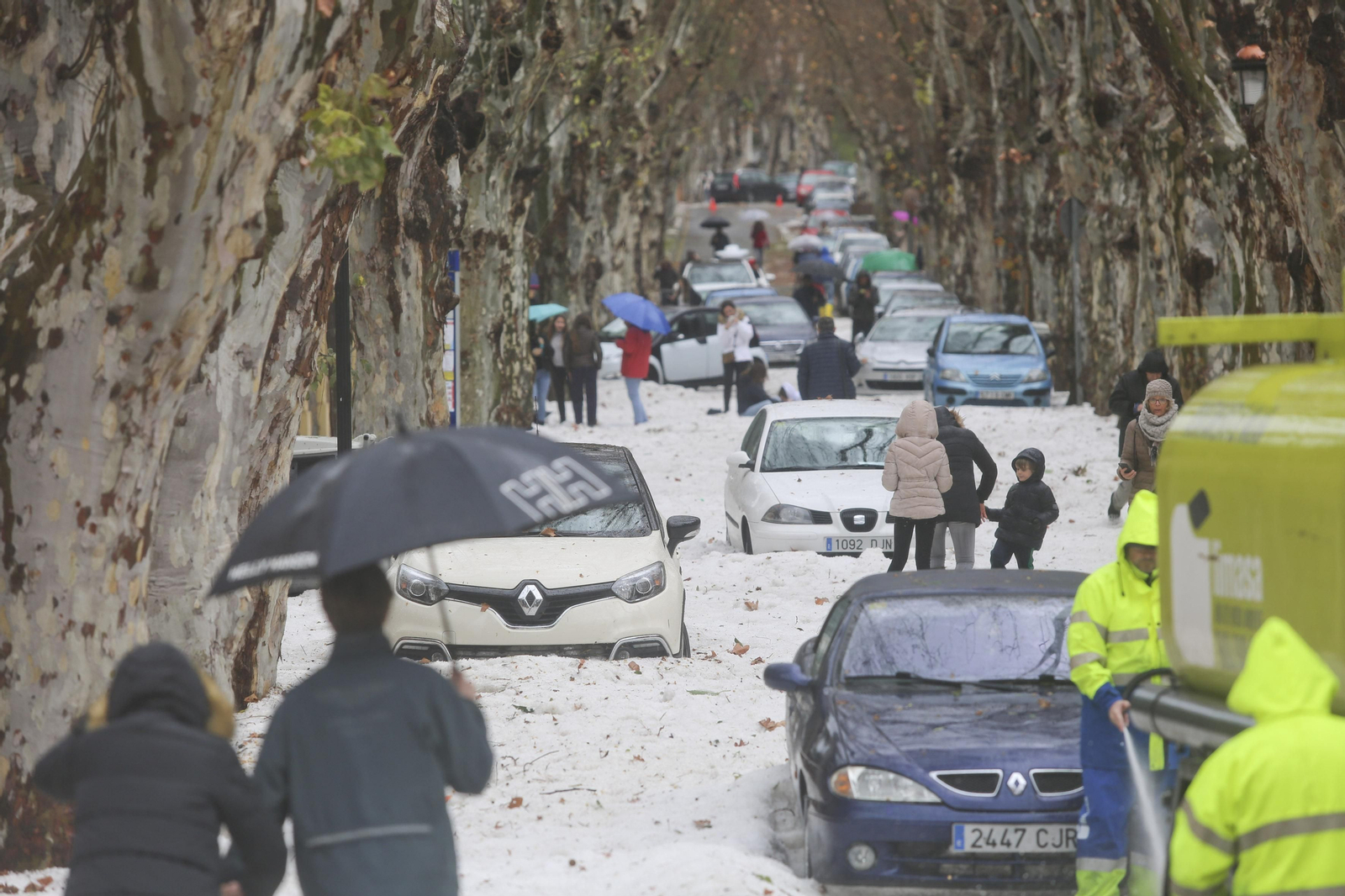 Fotos de la fuerte granizada registrada en Málaga