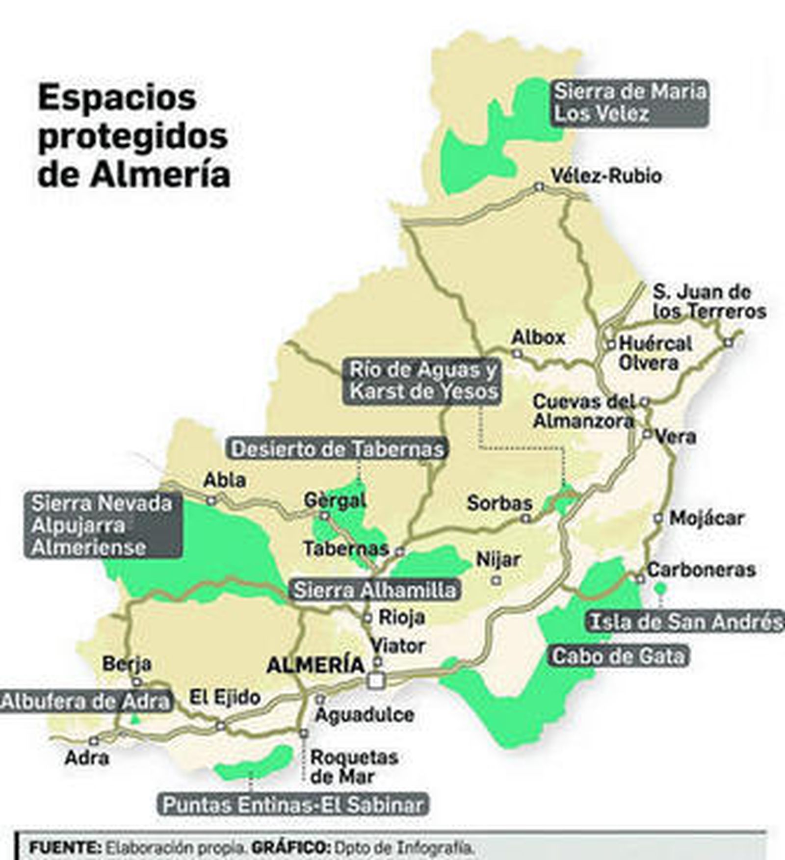 Seis monumentos naturales que ocupan 235 hectáreas