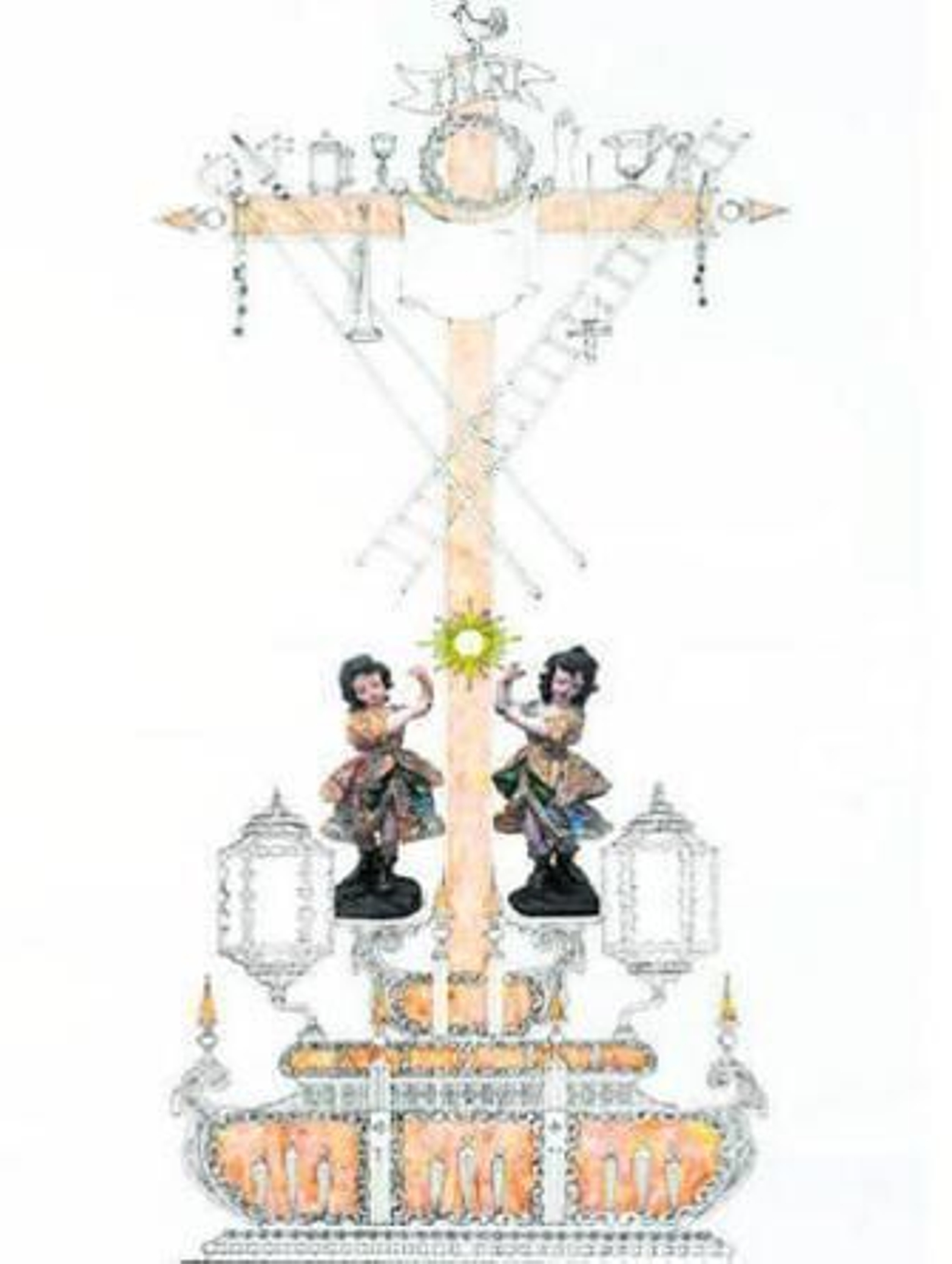 Boceto de la cruz con el Lignum Crucis que estrenará la hermandad en 2017. Boceto de la cruz con el Lignum Crucis que estrenará la hermandad en 2017.