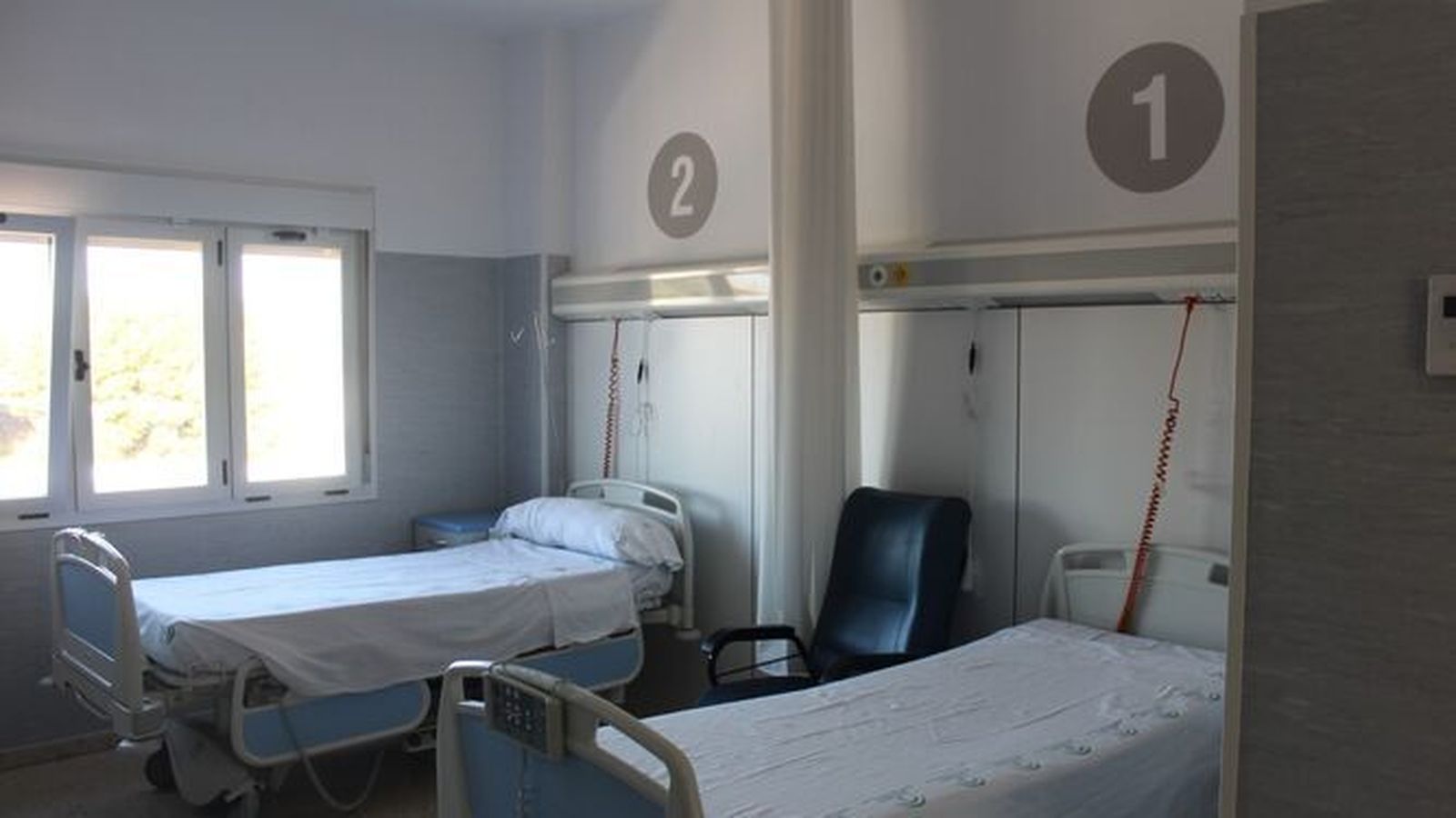 Una de las habitaciones del Hospital de la Axarquía.