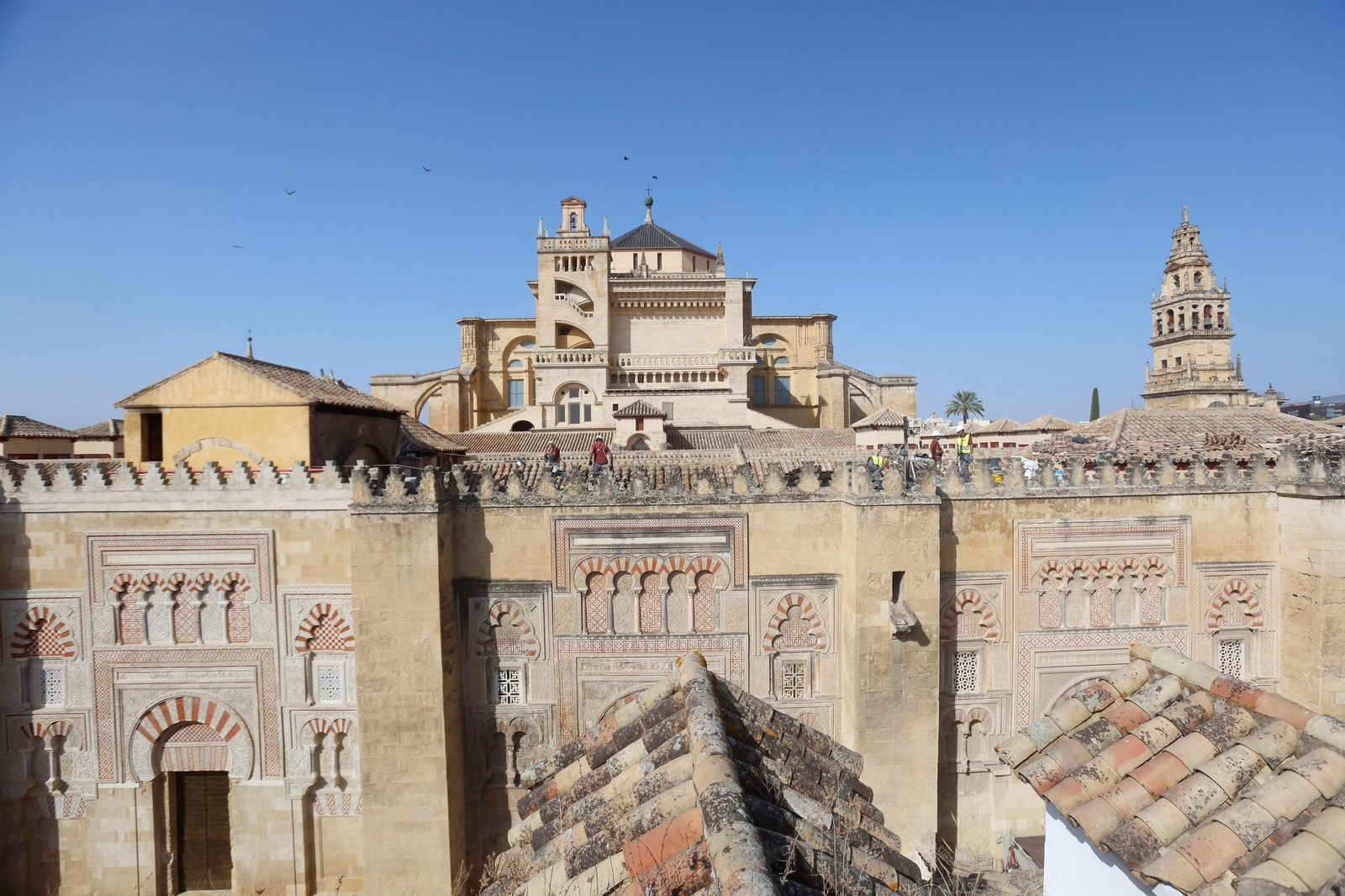 La visita del presidente de Icomos España a la Mezquita de Córdoba tras el incendio